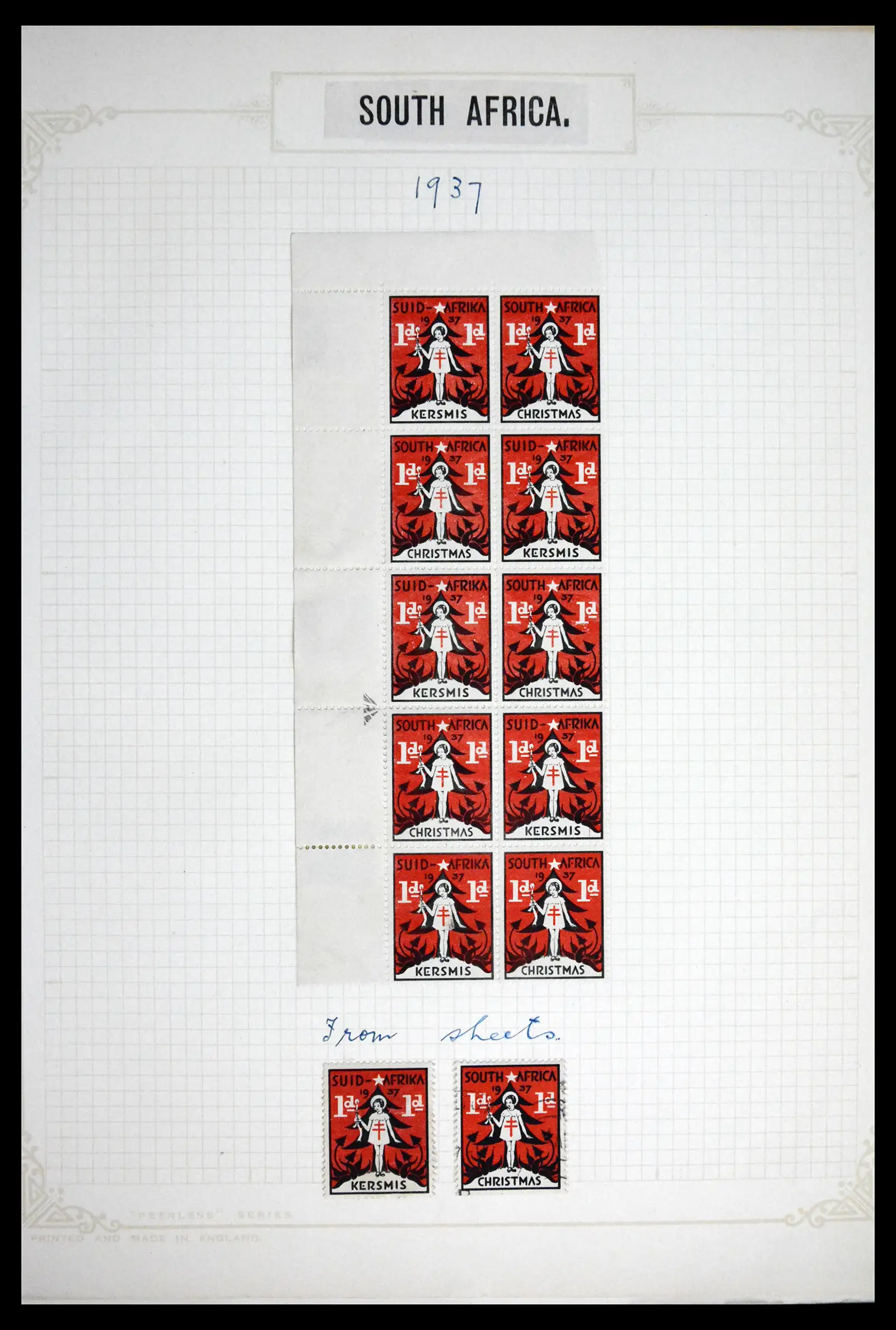 41854 0002 - Stamp collection 41854 South Africa Christmas stamps complete 1932-1955.