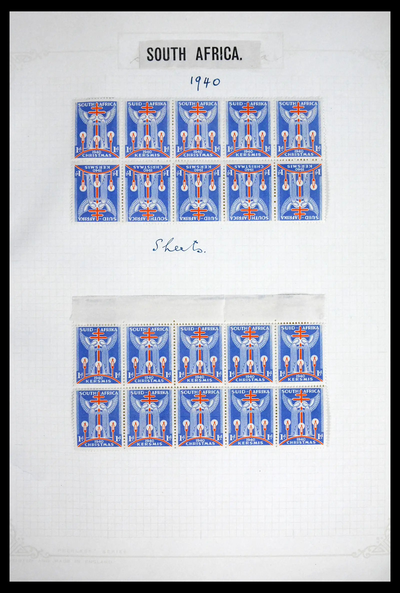 41854 0010 - Stamp collection 41854 South Africa Christmas stamps complete 1932-1955.