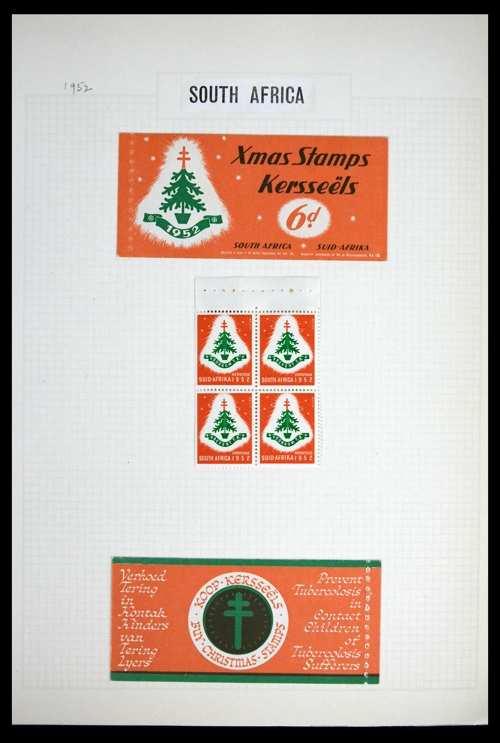 41854 0024 - Stamp collection 41854 South Africa Christmas stamps complete 1932-1955.