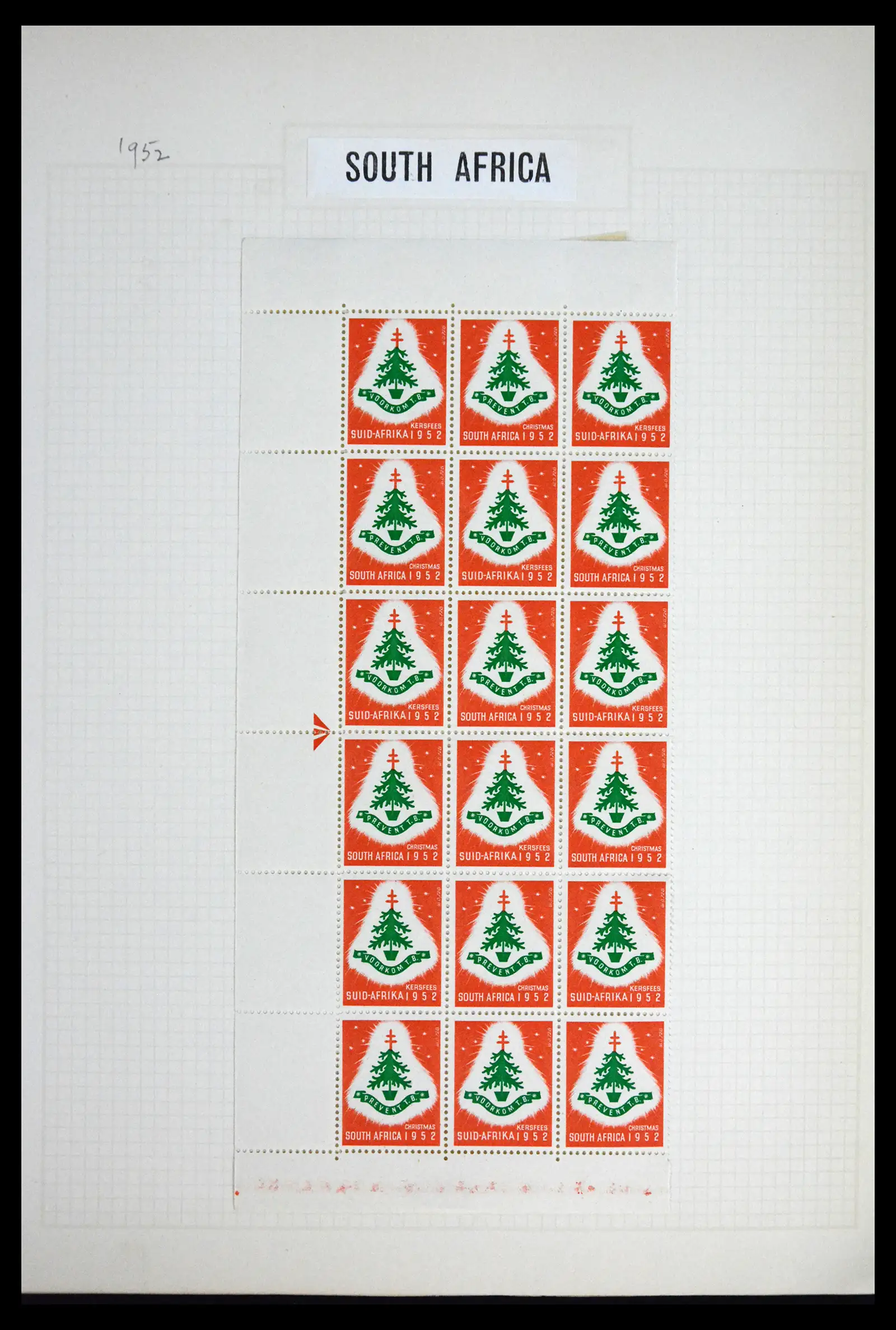 41854 0025 - Stamp collection 41854 South Africa Christmas stamps complete 1932-1955.