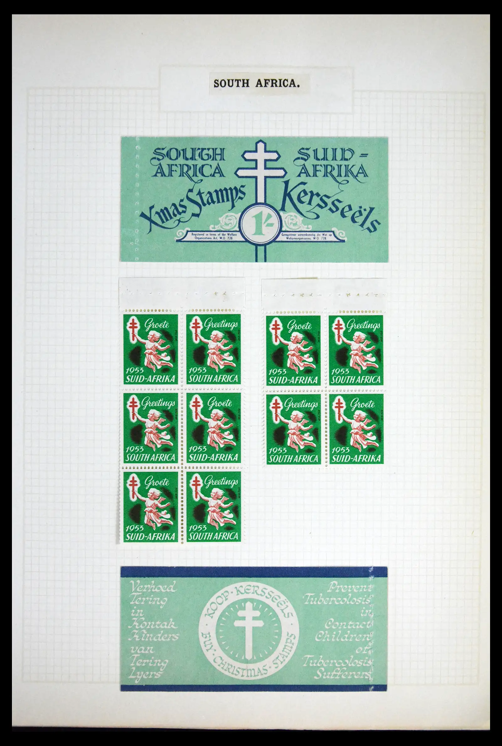 41854 0026 - Stamp collection 41854 South Africa Christmas stamps complete 1932-1955.