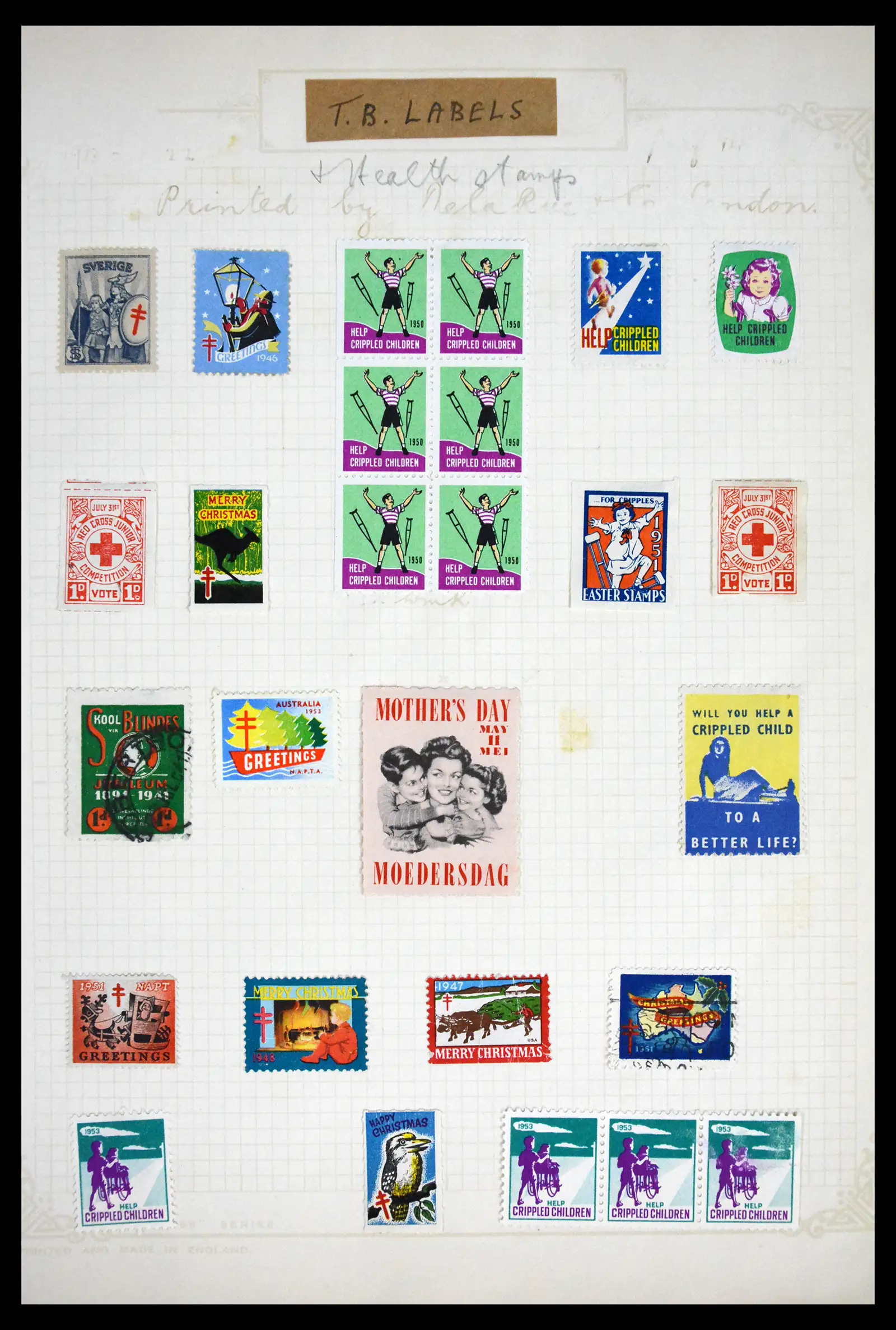 41854 0031 - Stamp collection 41854 South Africa Christmas stamps complete 1932-1955.