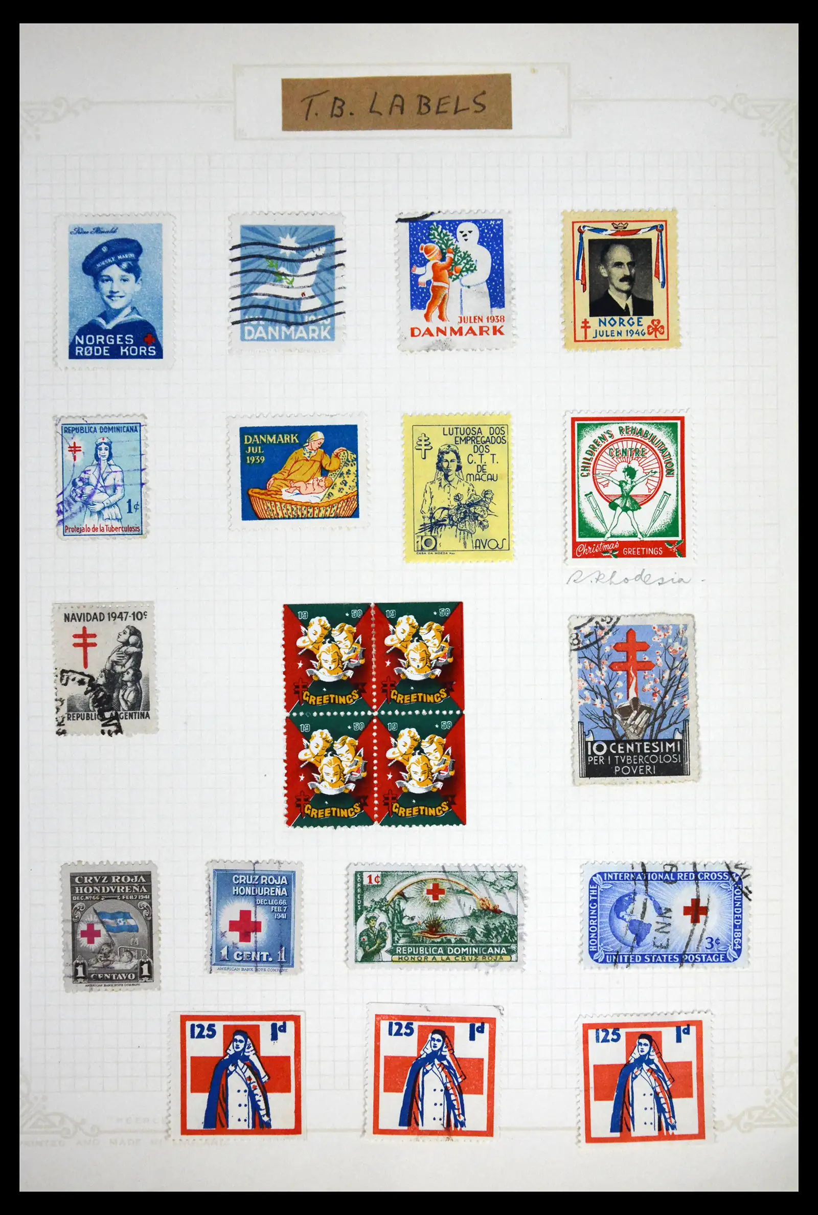 41854 0032 - Stamp collection 41854 South Africa Christmas stamps complete 1932-1955.