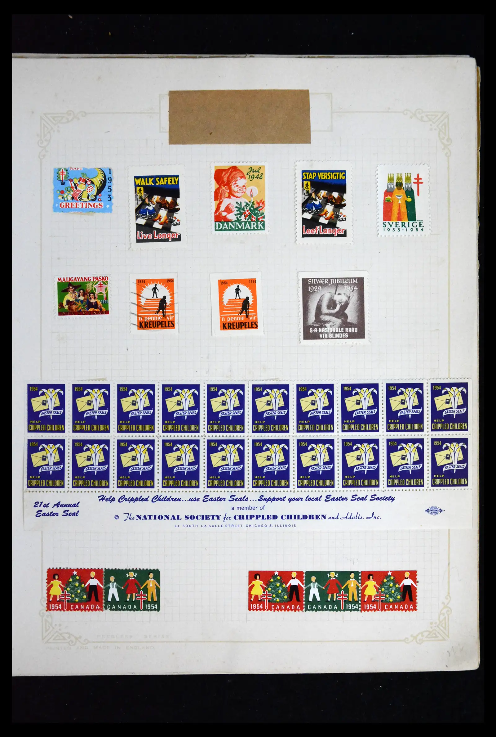 41854 0033 - Stamp collection 41854 South Africa Christmas stamps complete 1932-1955.