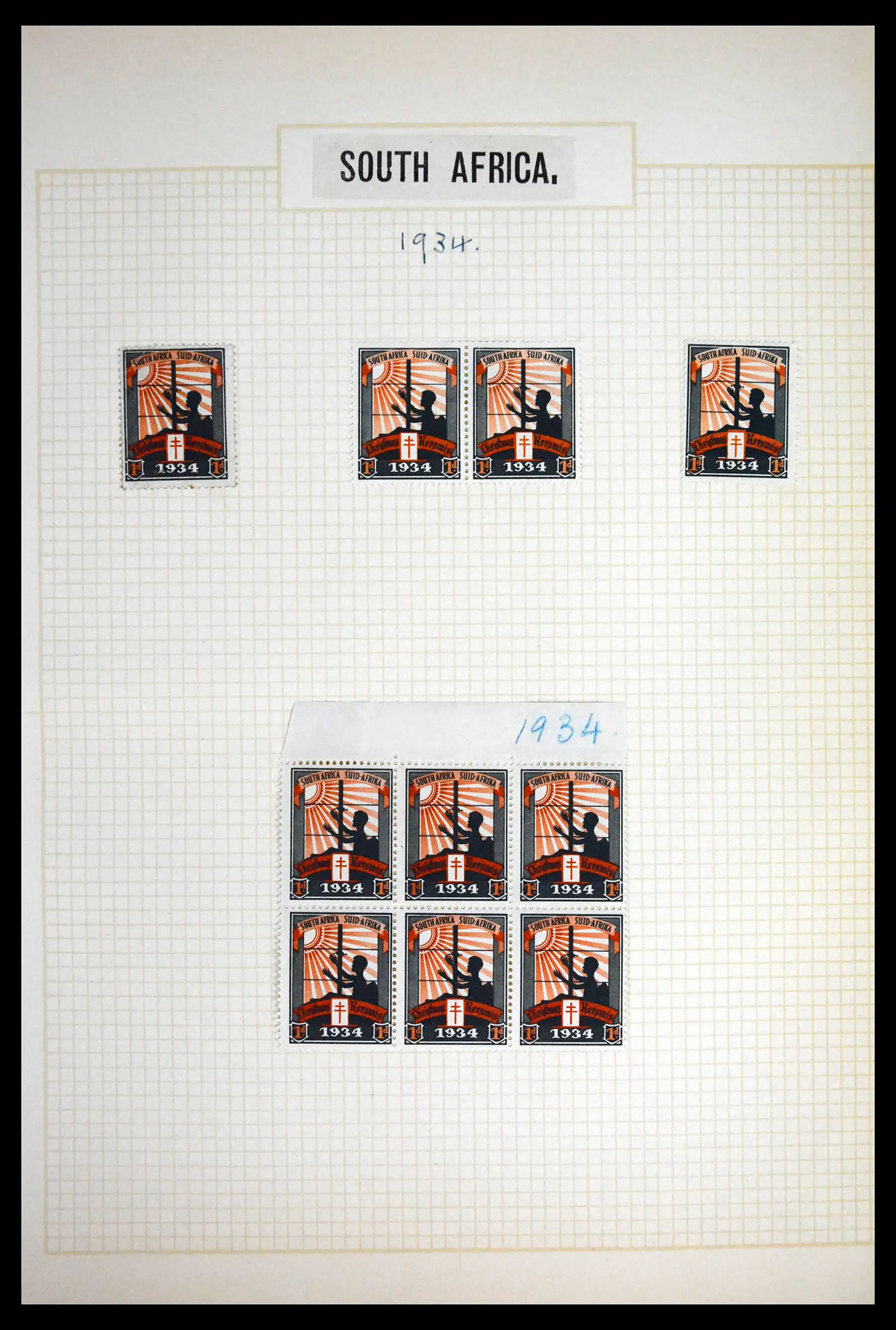 41854 0037 - Stamp collection 41854 South Africa Christmas stamps complete 1932-1955.