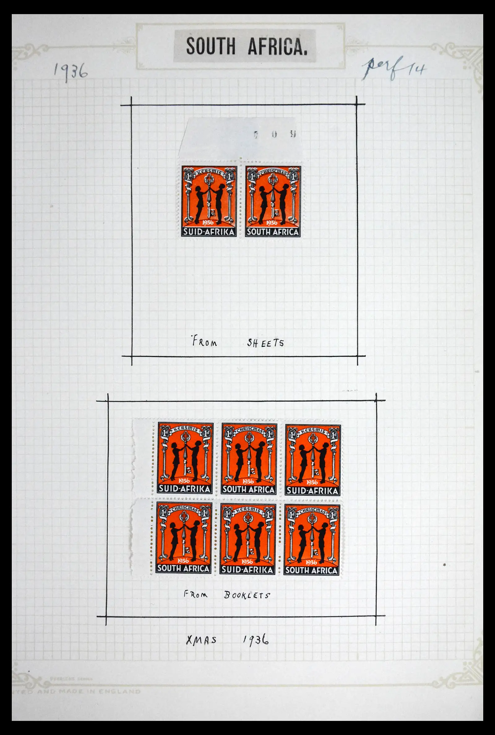 41854 0039 - Stamp collection 41854 South Africa Christmas stamps complete 1932-1955.