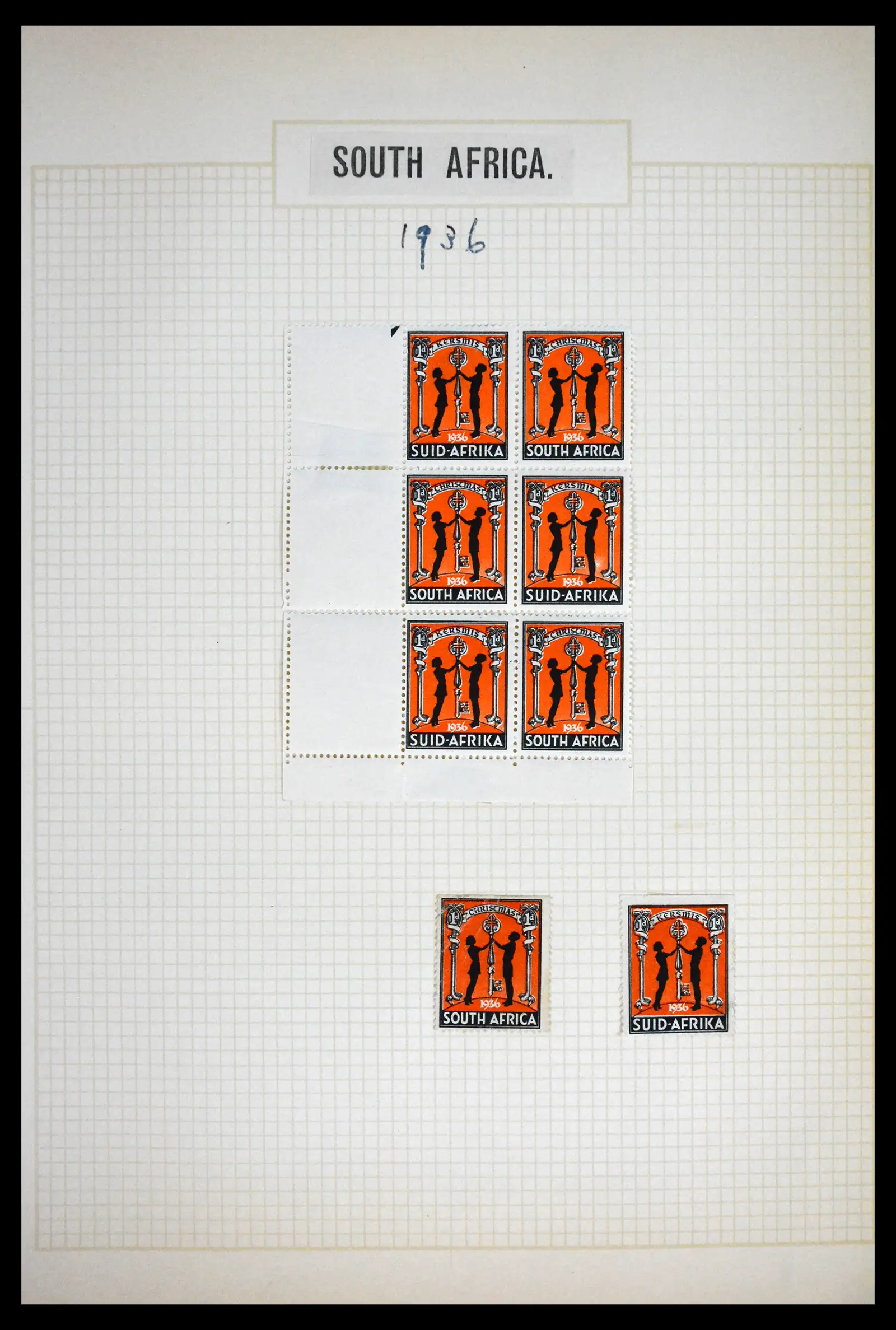 41854 0040 - Stamp collection 41854 South Africa Christmas stamps complete 1932-1955.