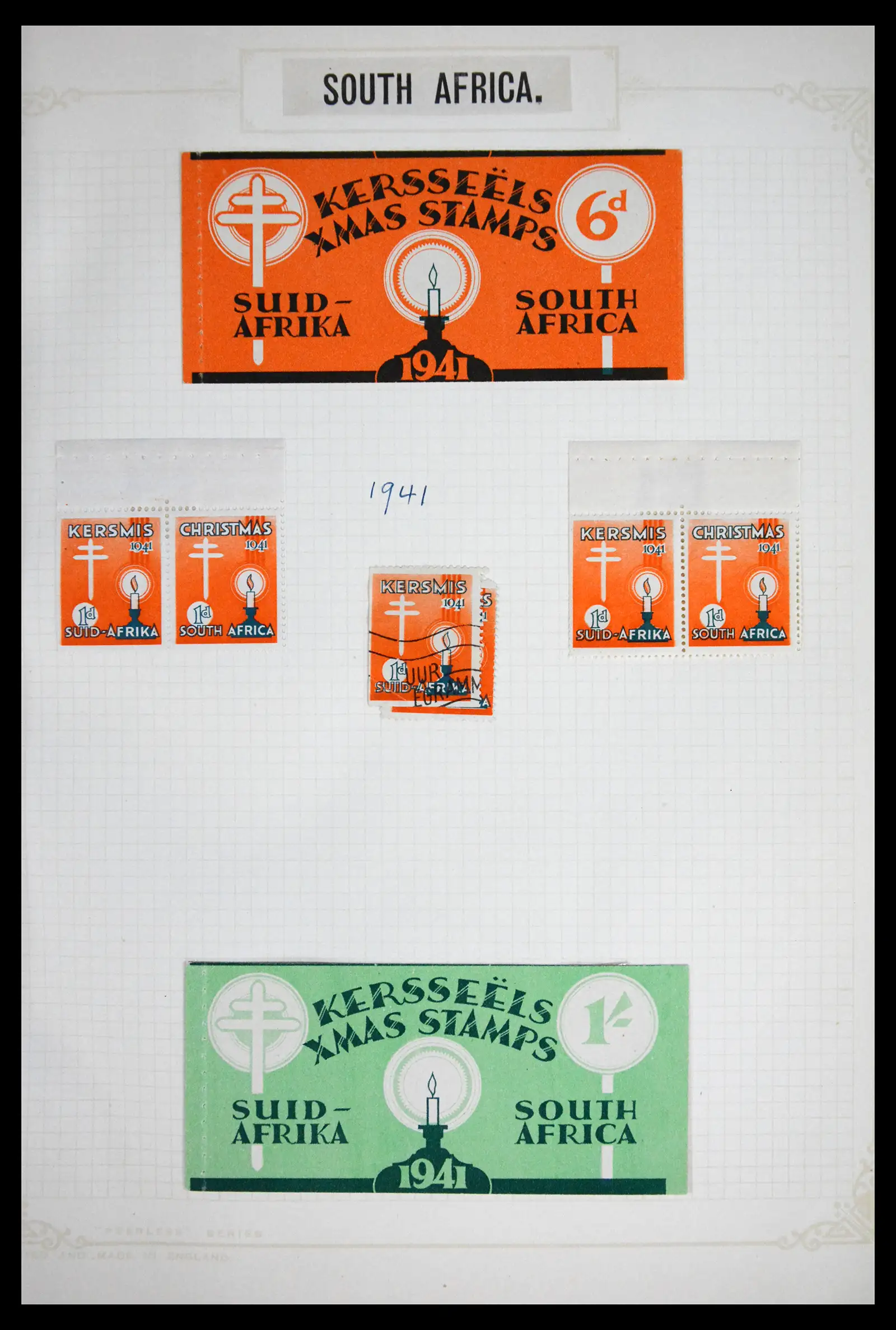 41854 0041 - Stamp collection 41854 South Africa Christmas stamps complete 1932-1955.
