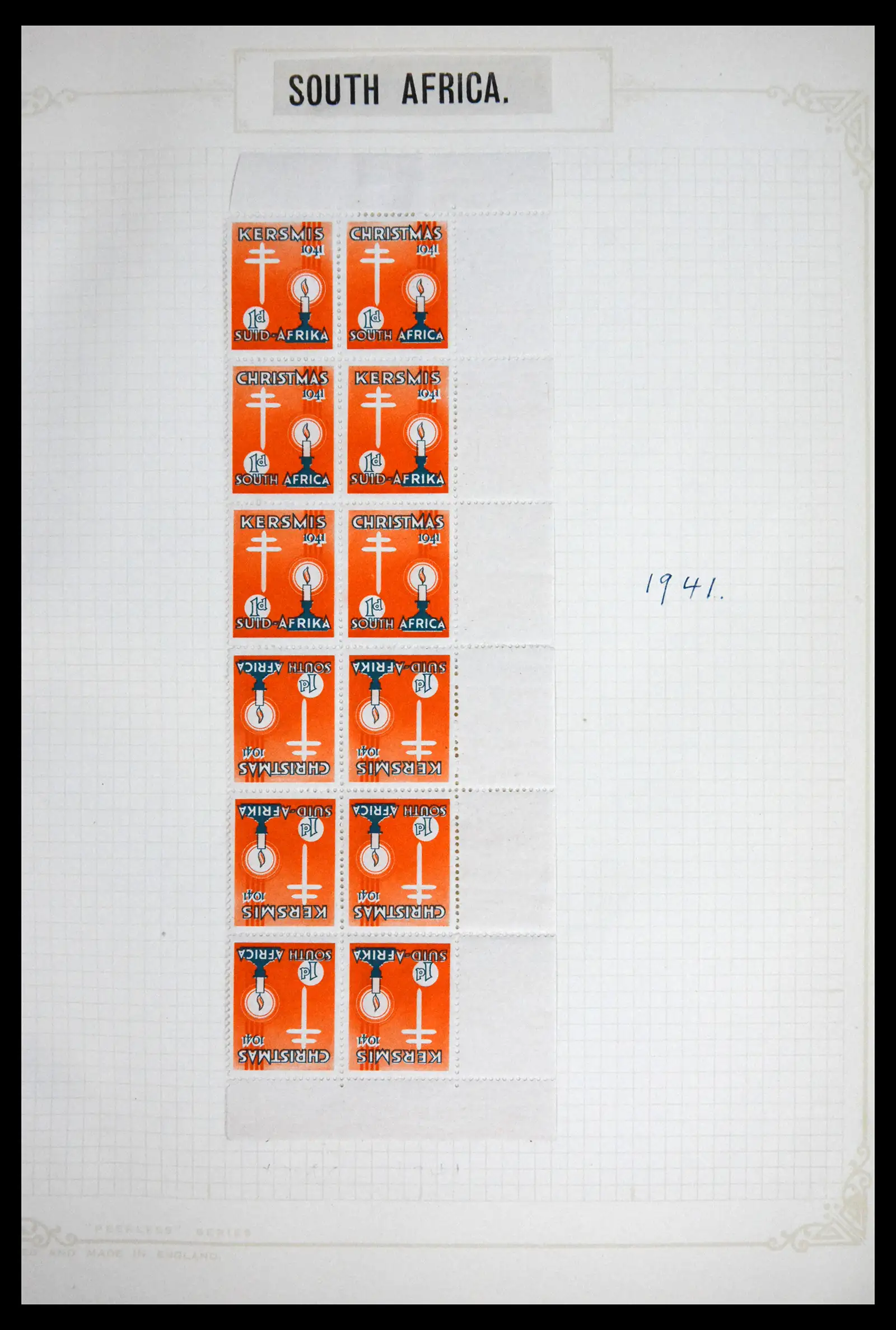 41854 0042 - Stamp collection 41854 South Africa Christmas stamps complete 1932-1955.