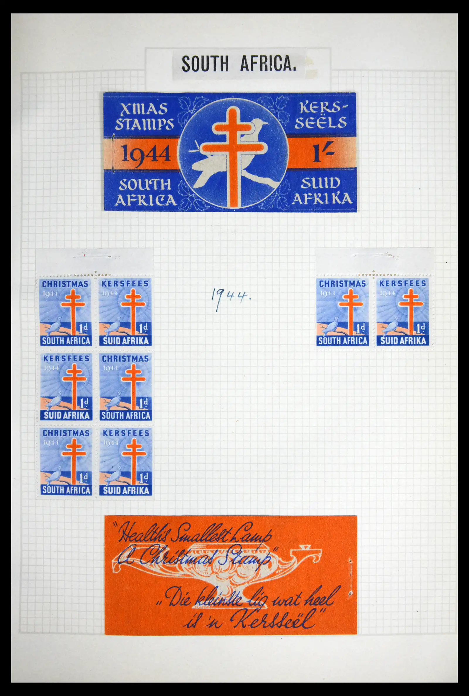 41854 0045 - Stamp collection 41854 South Africa Christmas stamps complete 1932-1955.