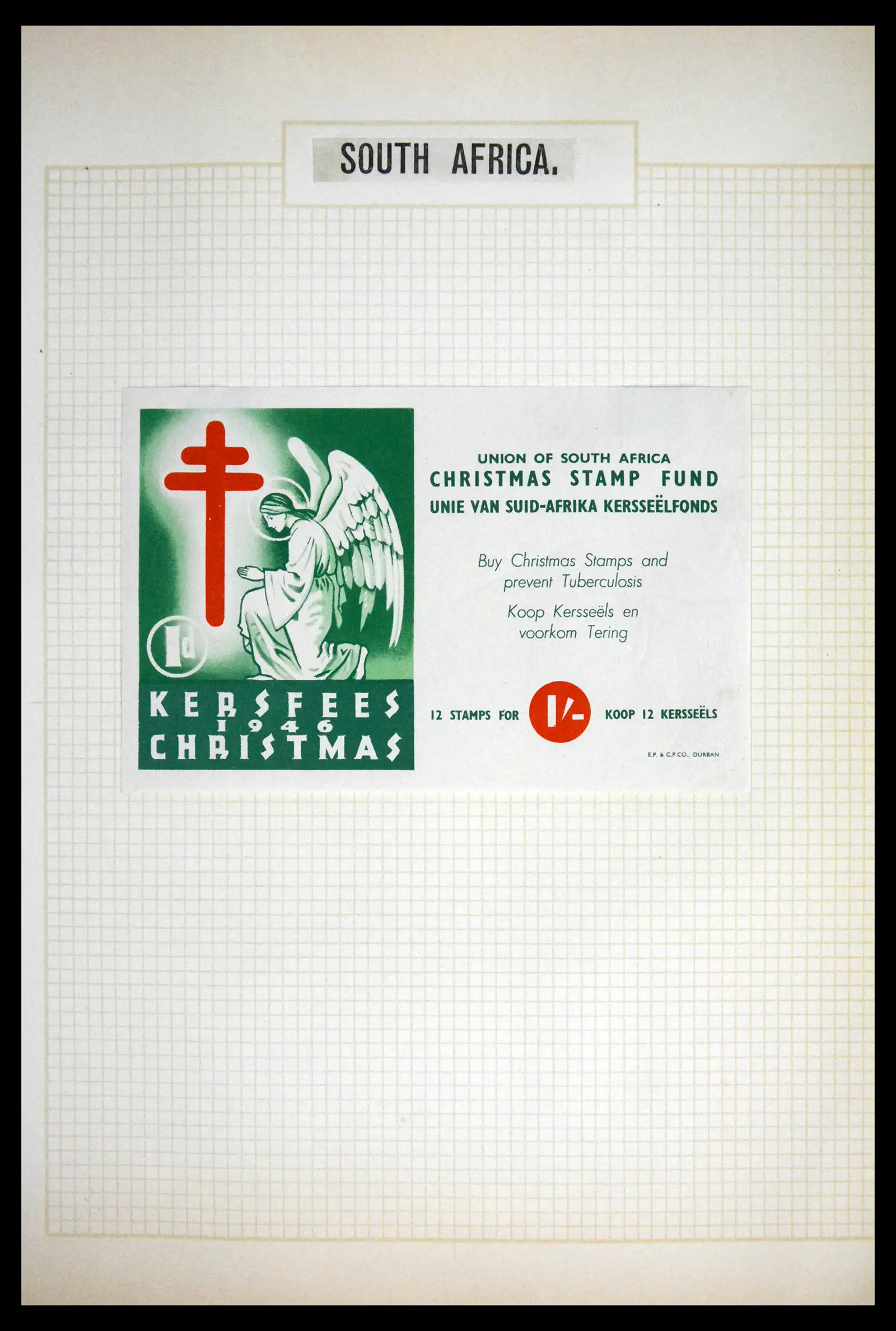 41854 0049 - Stamp collection 41854 South Africa Christmas stamps complete 1932-1955.