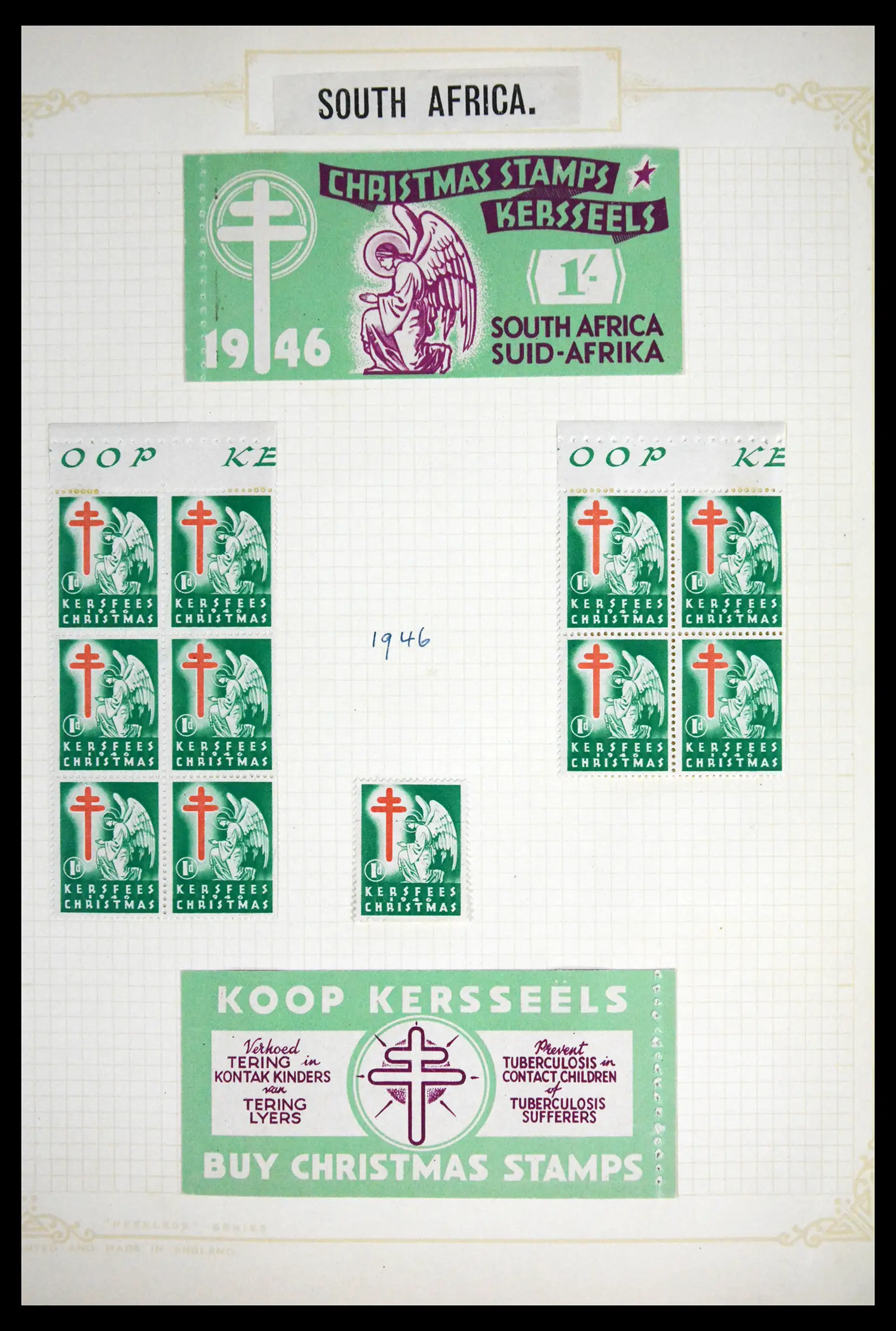 41854 0050 - Stamp collection 41854 South Africa Christmas stamps complete 1932-1955.