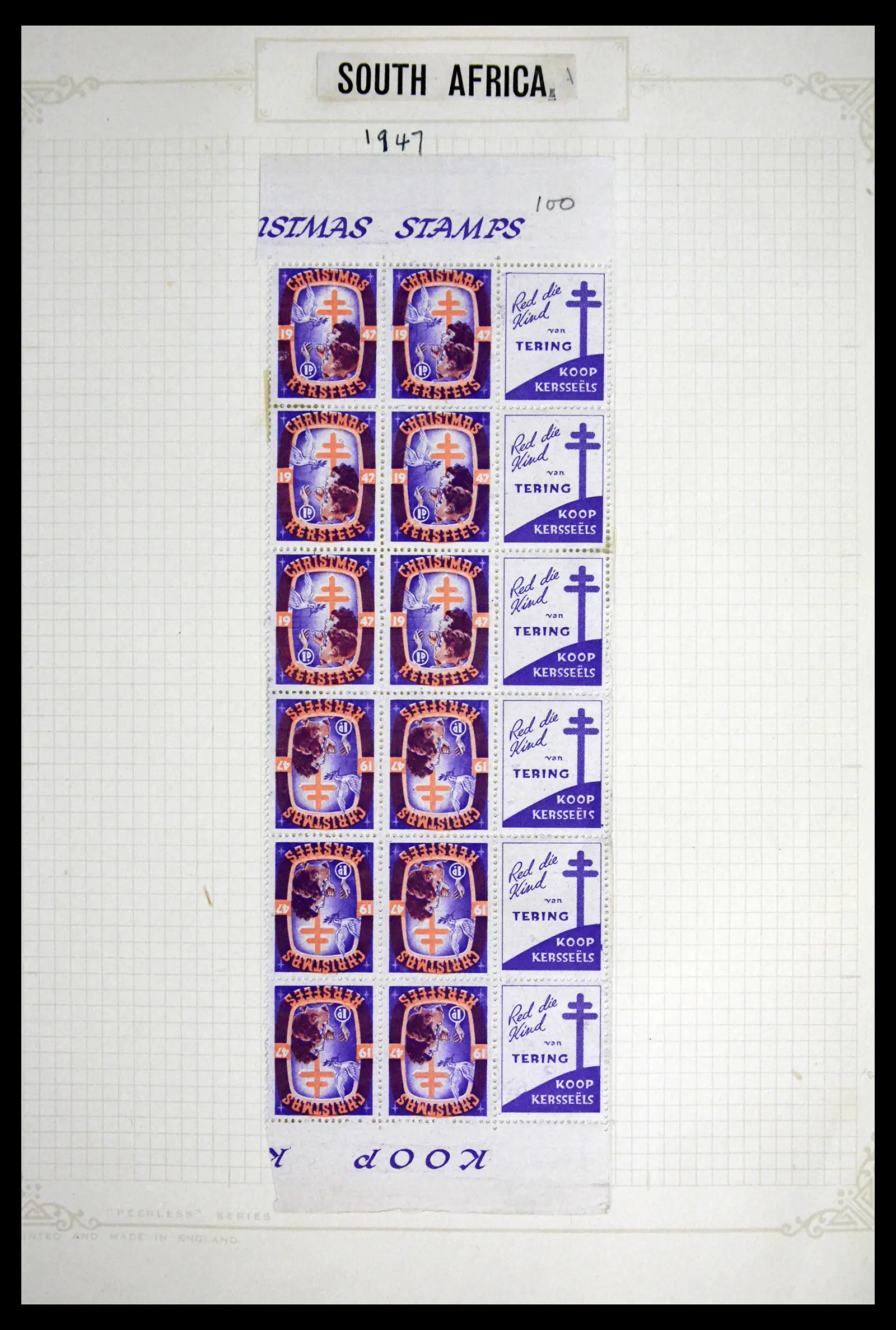 41854 0052 - Stamp collection 41854 South Africa Christmas stamps complete 1932-1955.