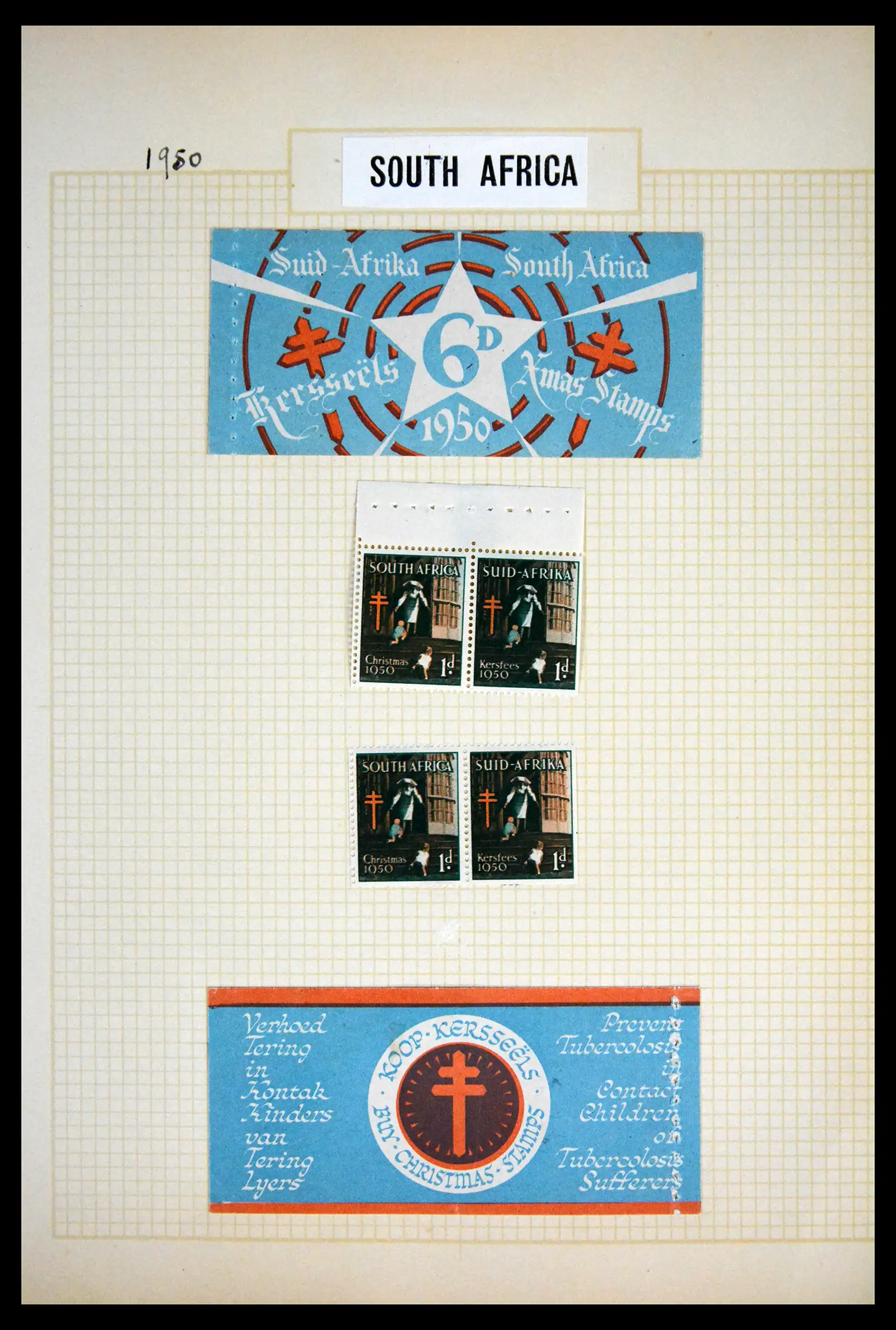 41854 0056 - Stamp collection 41854 South Africa Christmas stamps complete 1932-1955.