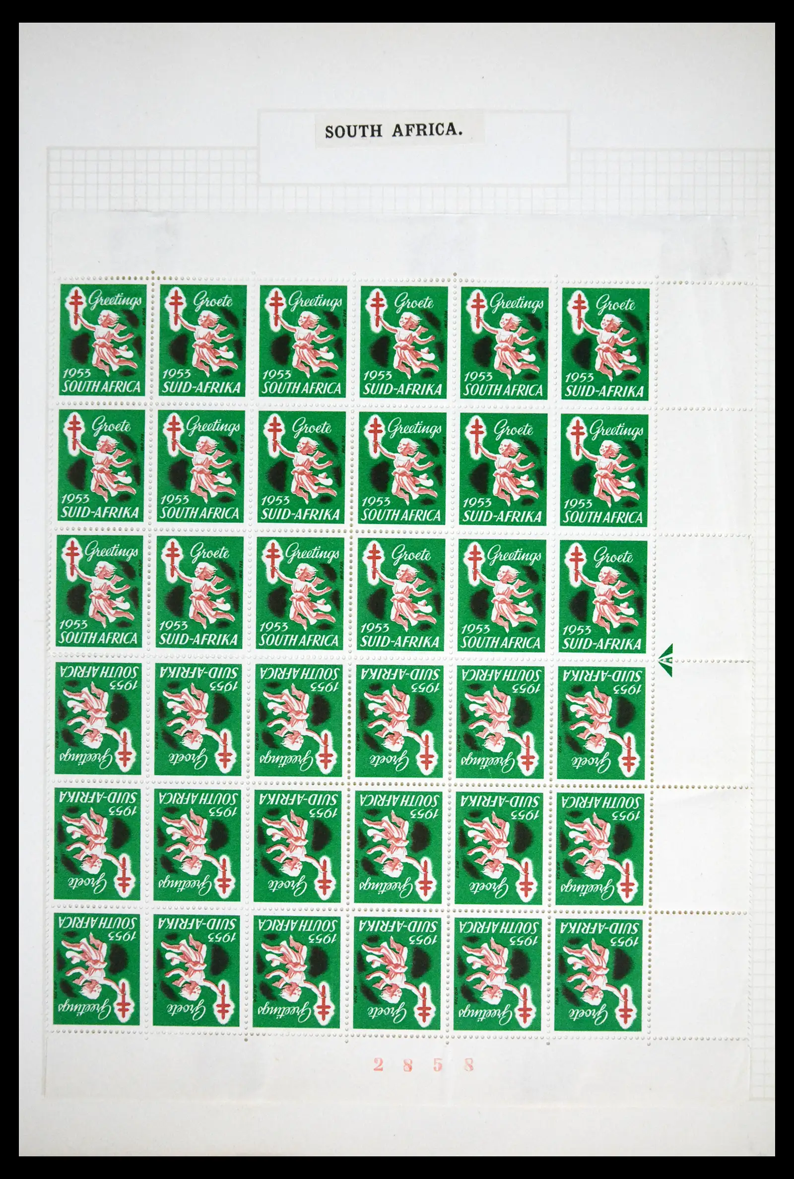 41854 0057 - Stamp collection 41854 South Africa Christmas stamps complete 1932-1955.
