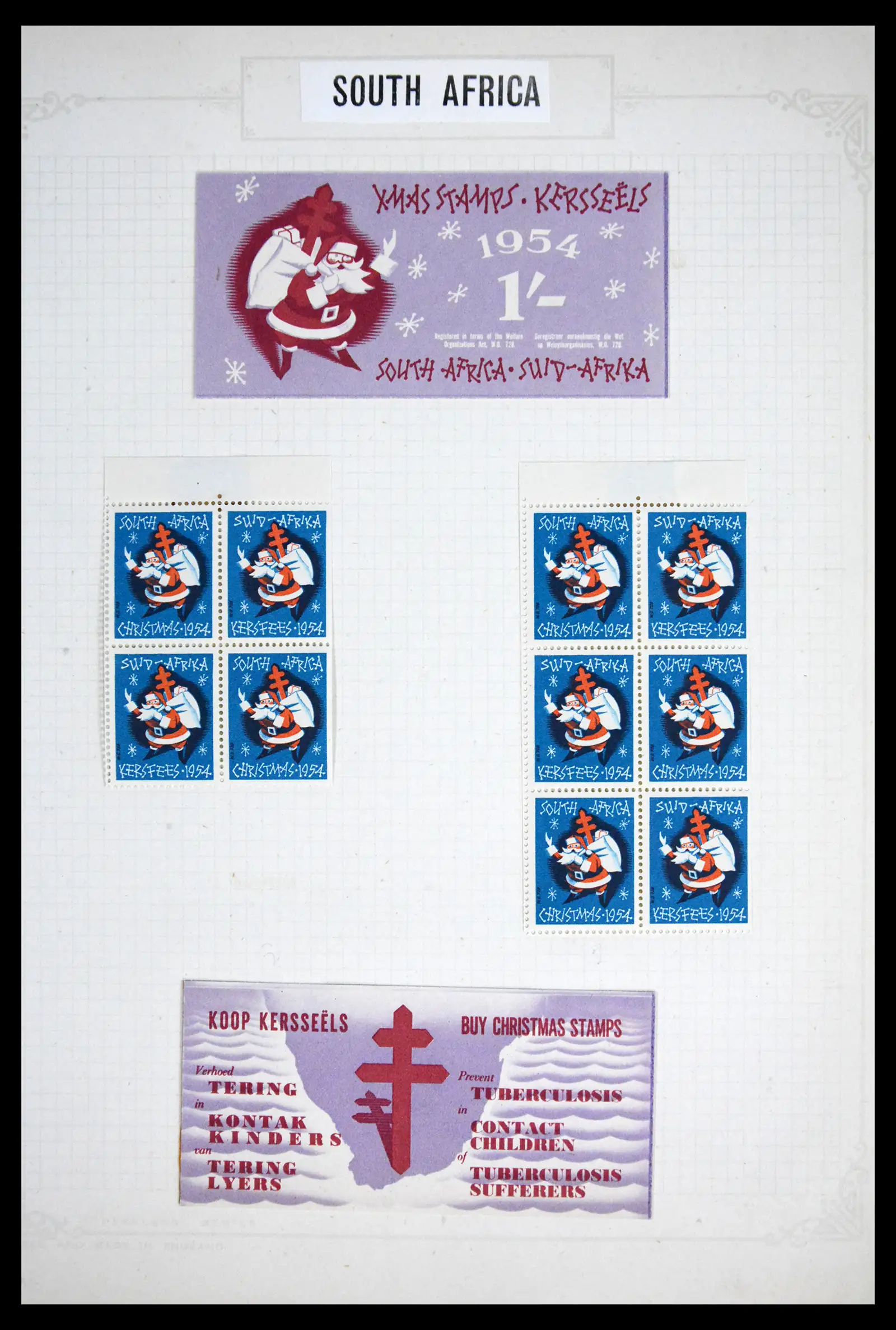 41854 0058 - Stamp collection 41854 South Africa Christmas stamps complete 1932-1955.