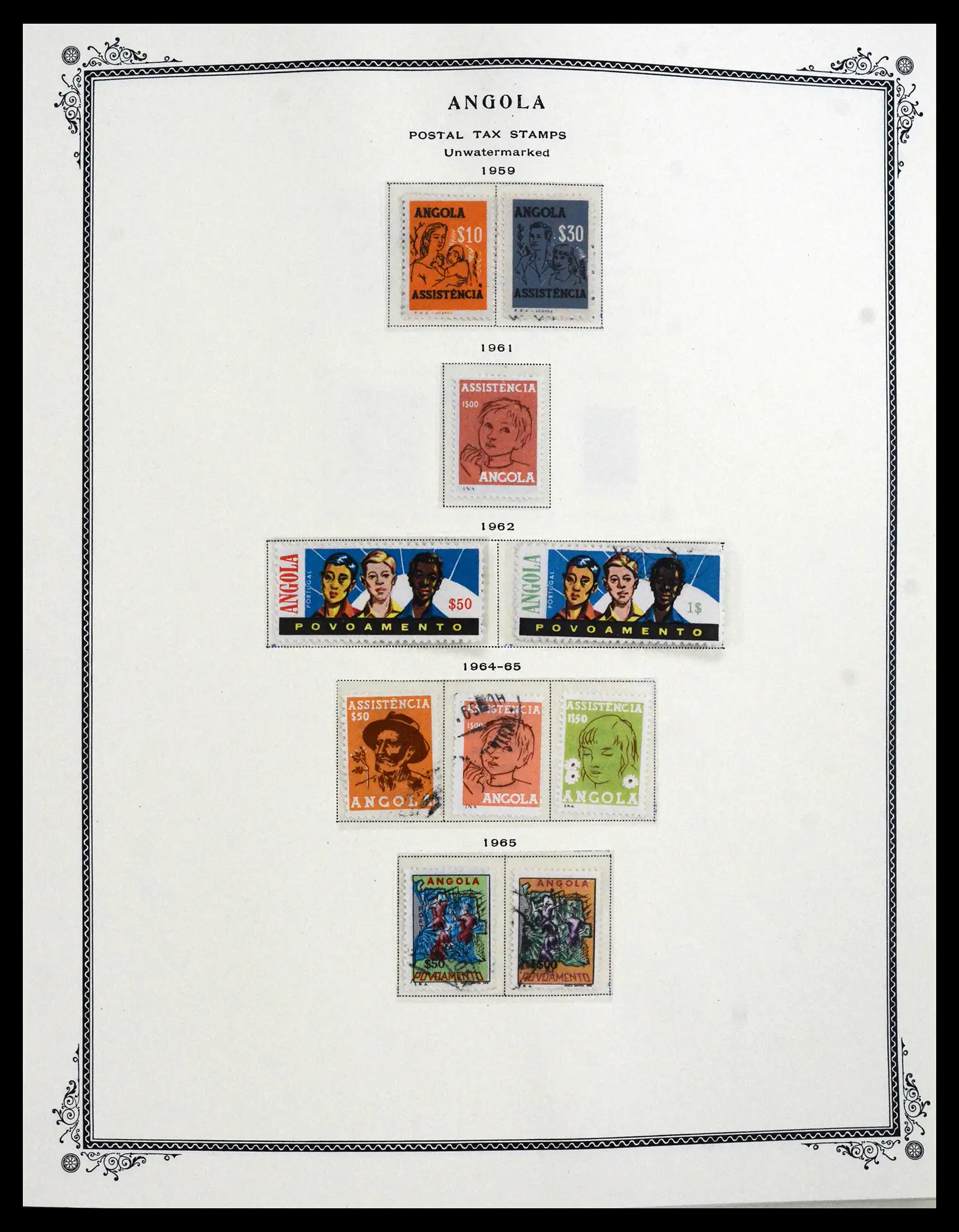 41855 0041 - Postzegelverzameling 41855 Portugese Koloniën 1870-1970.