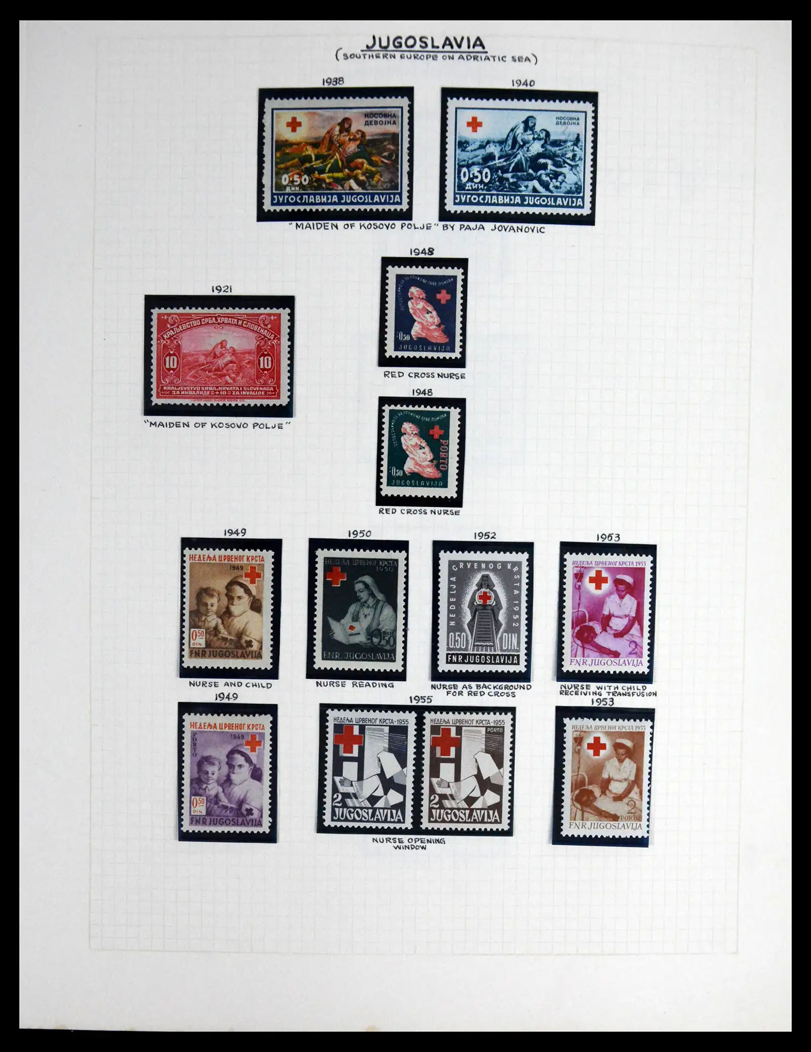 41856 0009 - Postzegelverzameling 41856 Motief Rode Kruis 1897-1974.