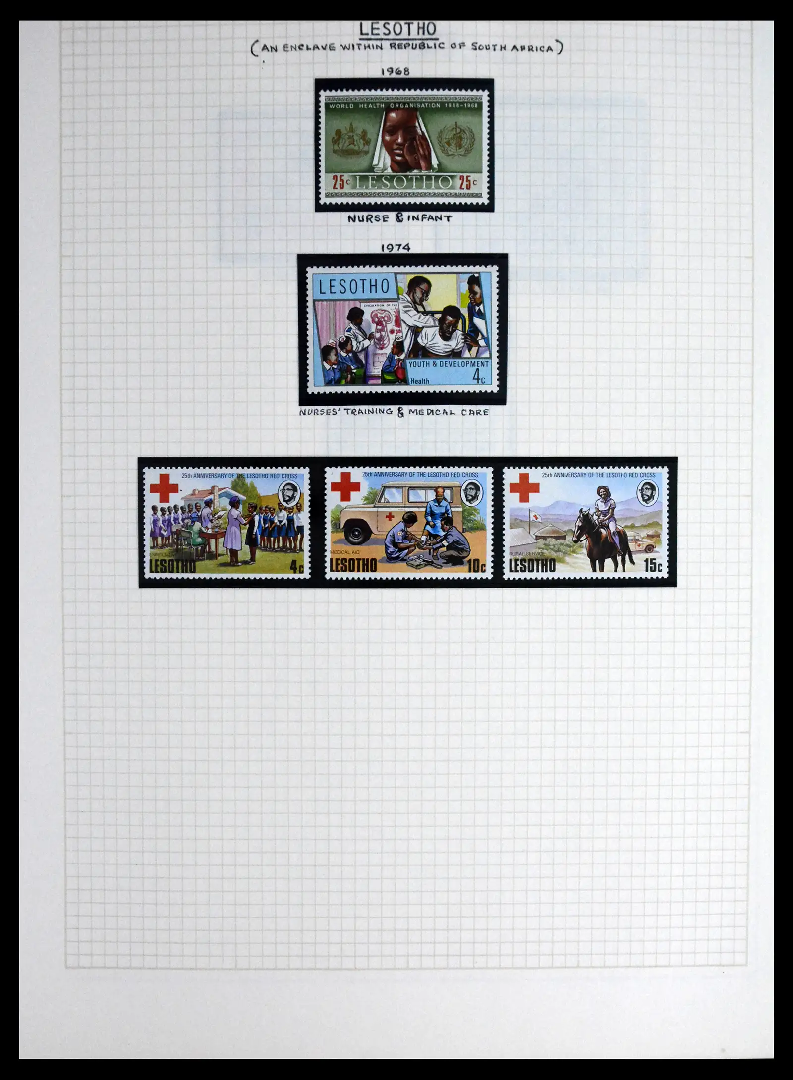 41856 0012 - Postzegelverzameling 41856 Motief Rode Kruis 1897-1974.