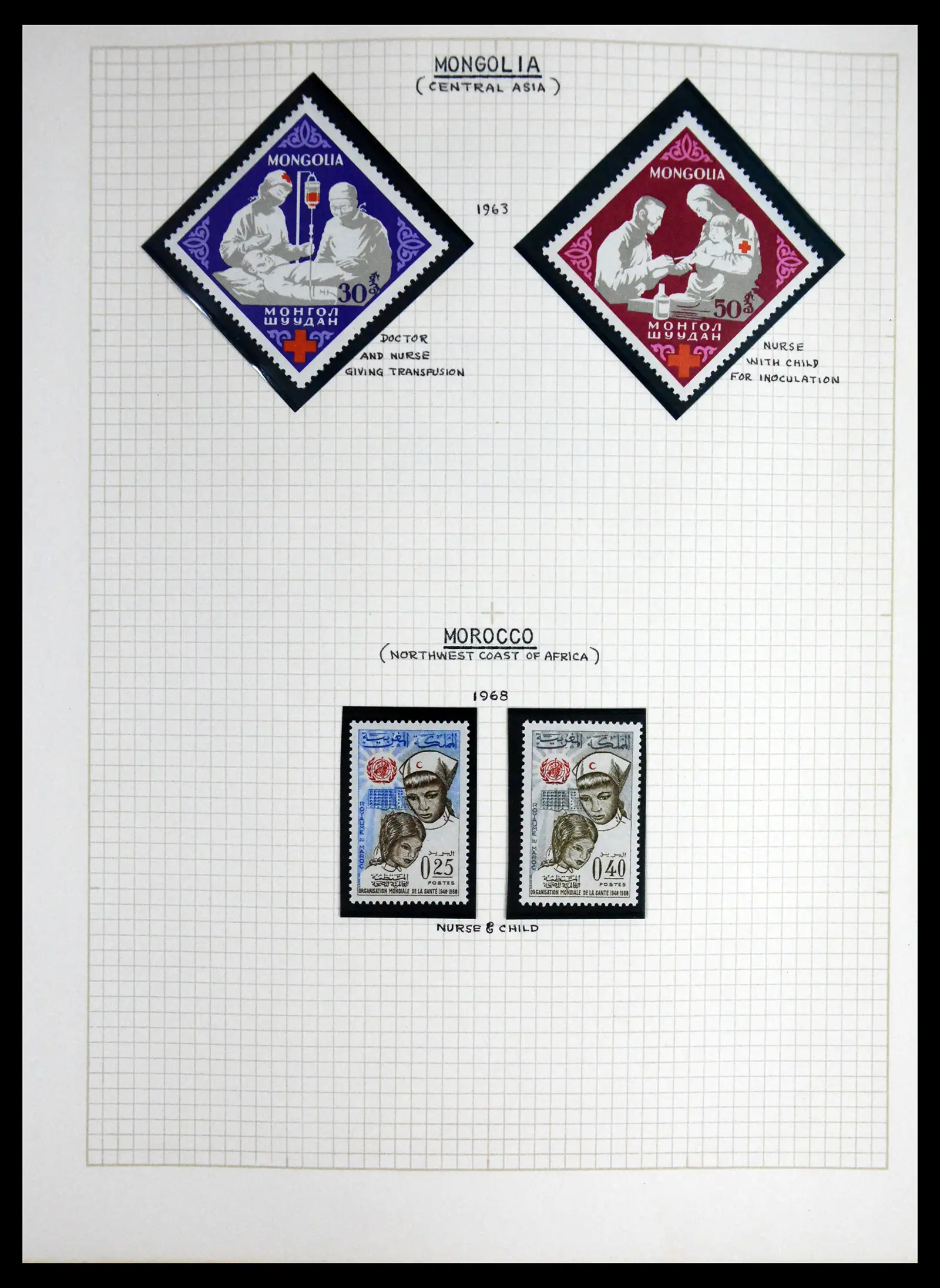 41856 0028 - Postzegelverzameling 41856 Motief Rode Kruis 1897-1974.