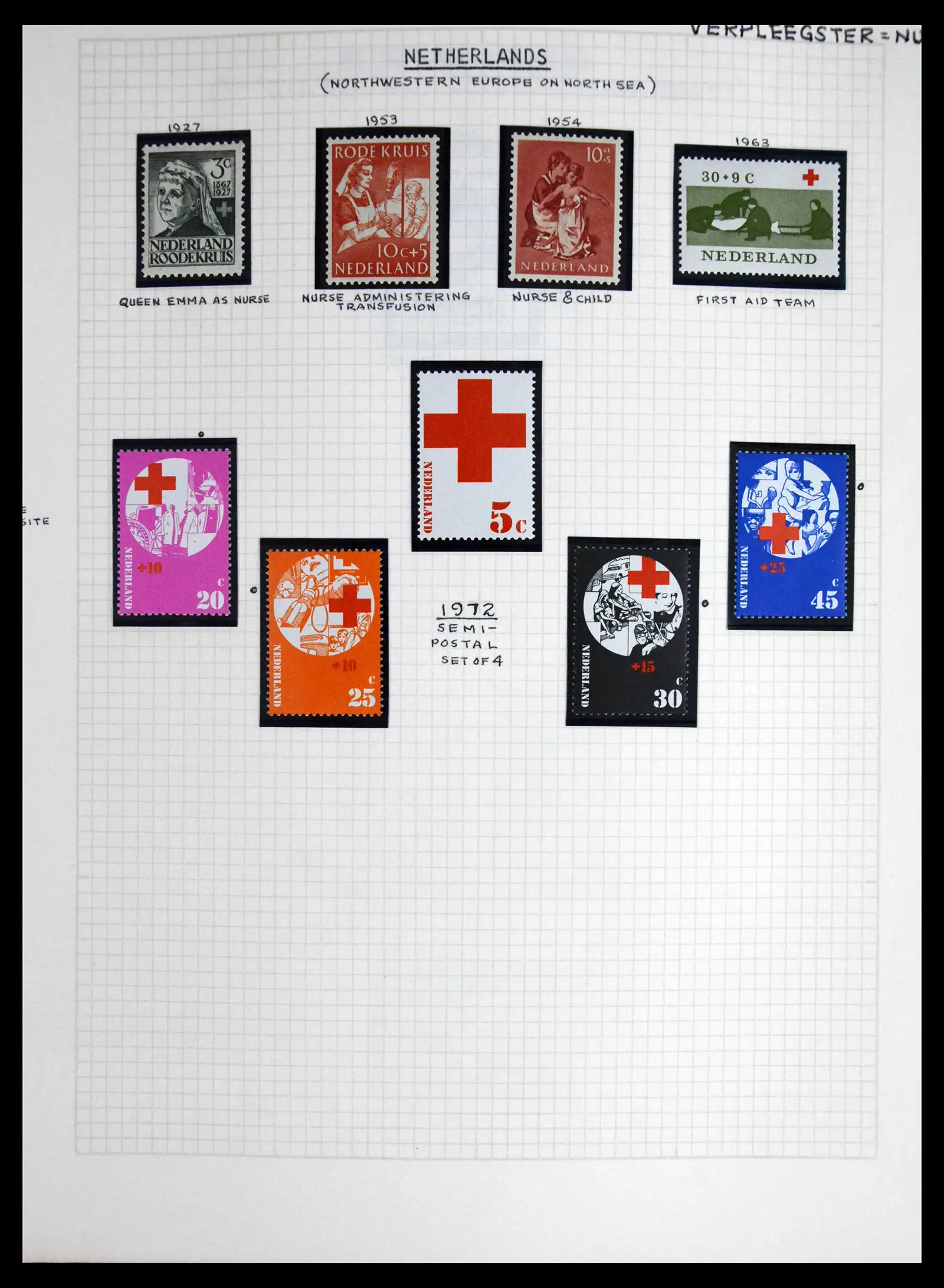 41856 0031 - Postzegelverzameling 41856 Motief Rode Kruis 1897-1974.