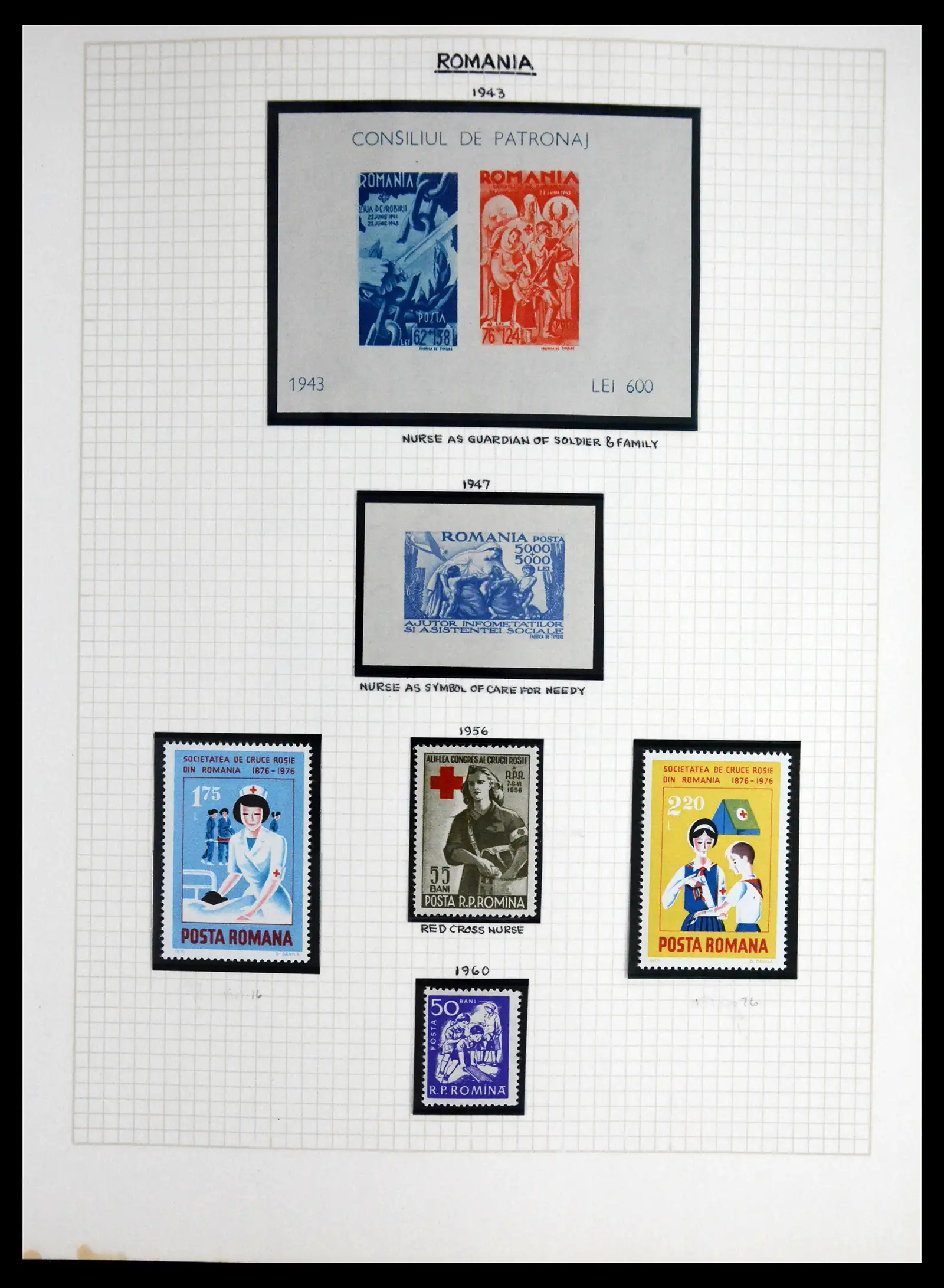 41856 0054 - Postzegelverzameling 41856 Motief Rode Kruis 1897-1974.