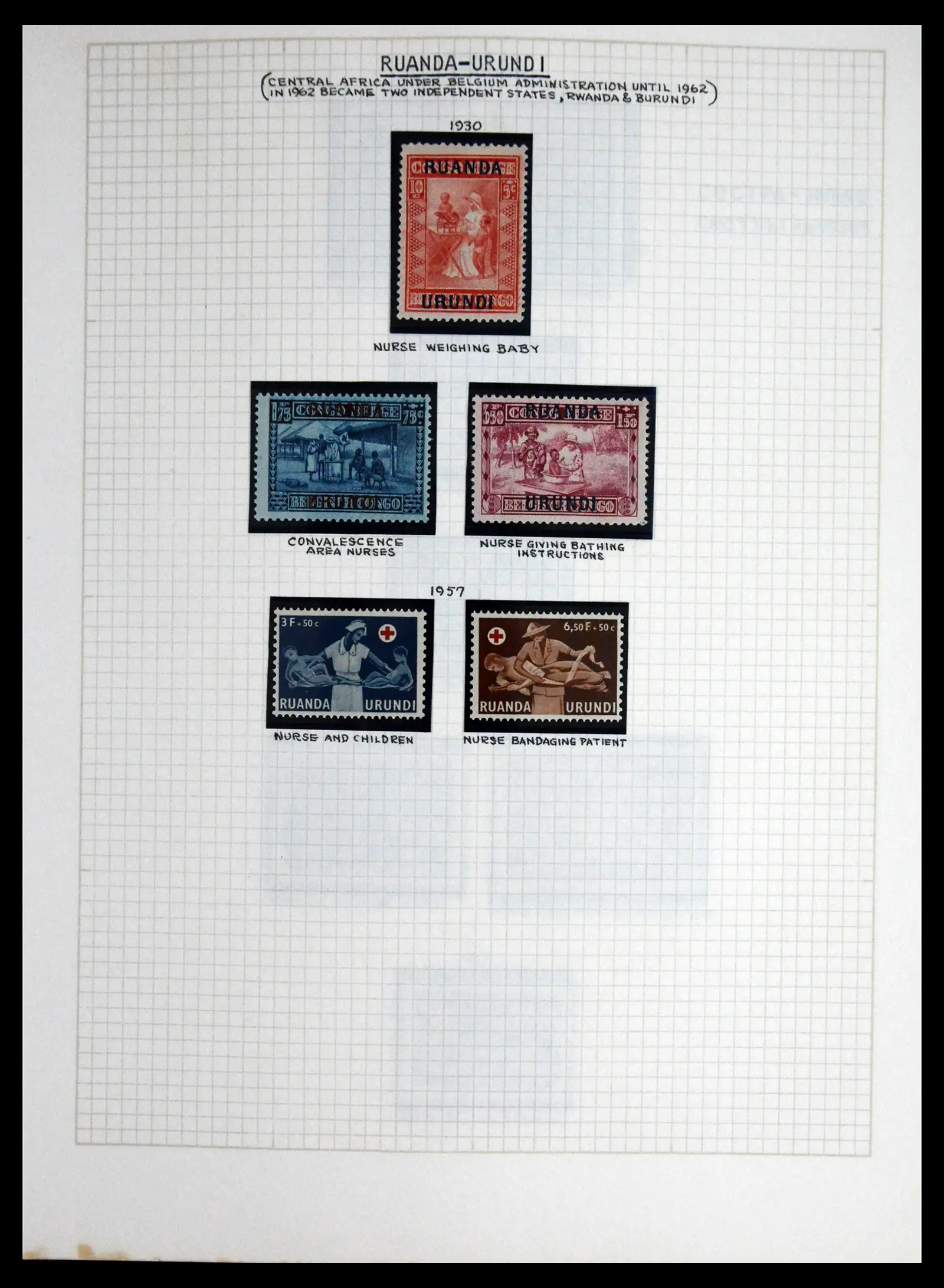 41856 0055 - Postzegelverzameling 41856 Motief Rode Kruis 1897-1974.