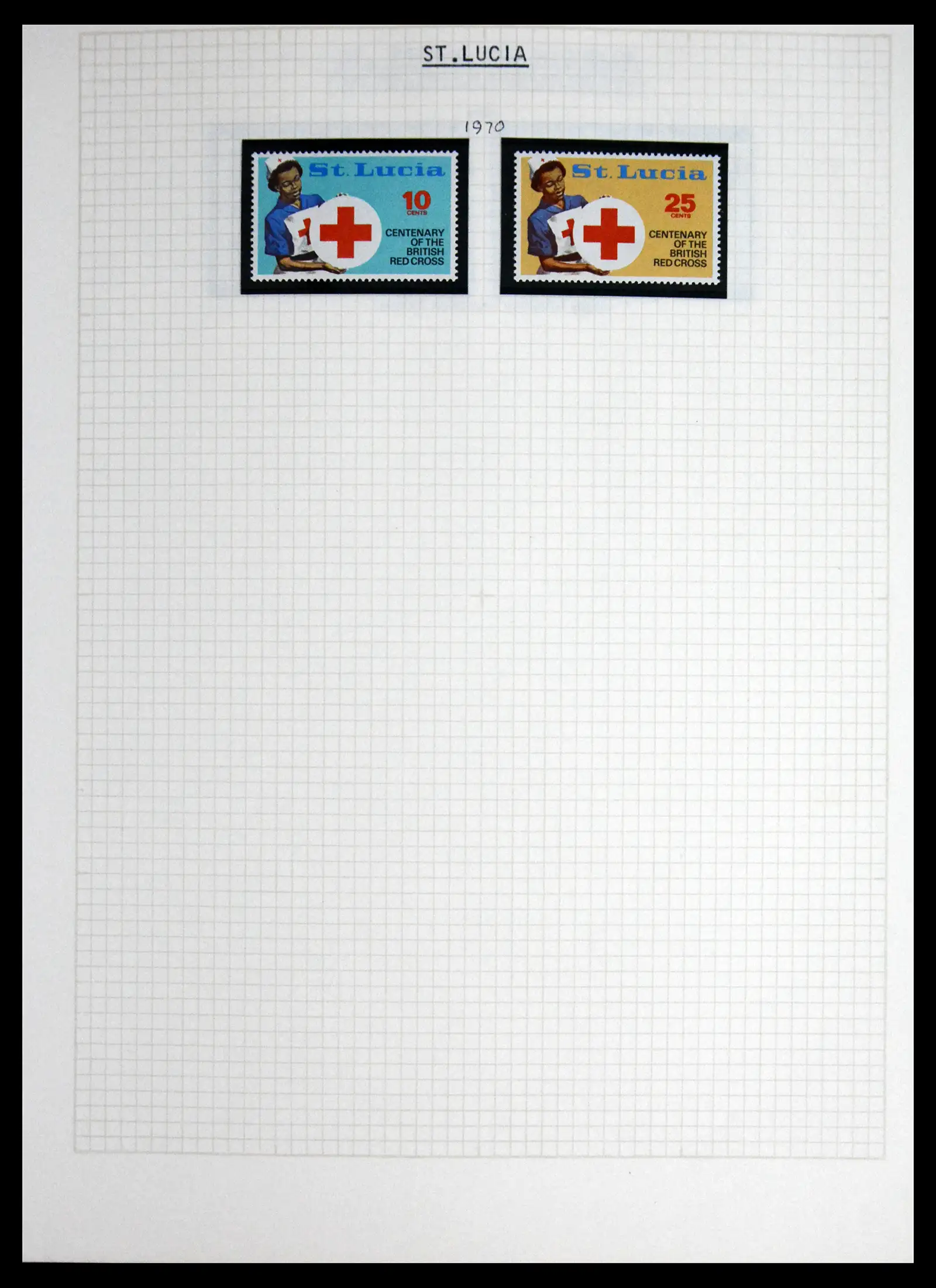 41856 0063 - Postzegelverzameling 41856 Motief Rode Kruis 1897-1974.