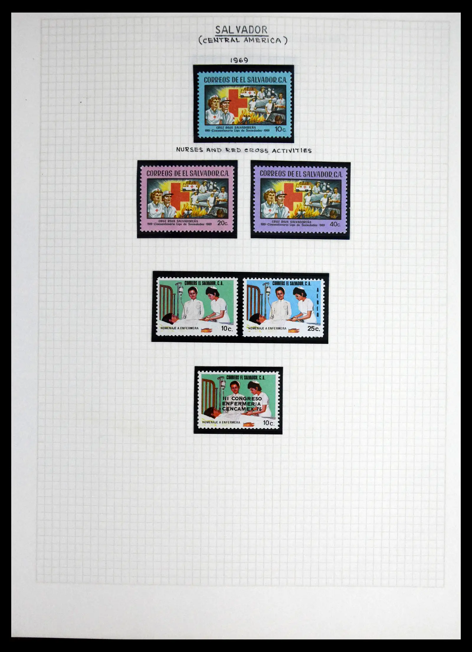 41856 0066 - Postzegelverzameling 41856 Motief Rode Kruis 1897-1974.