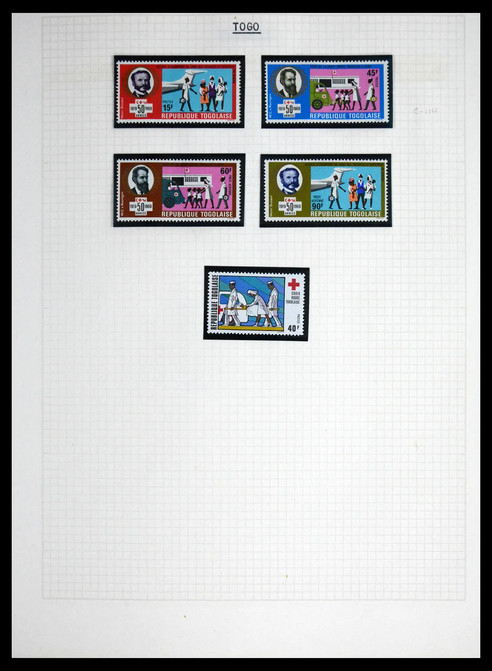 41856 0088 - Postzegelverzameling 41856 Motief Rode Kruis 1897-1974.