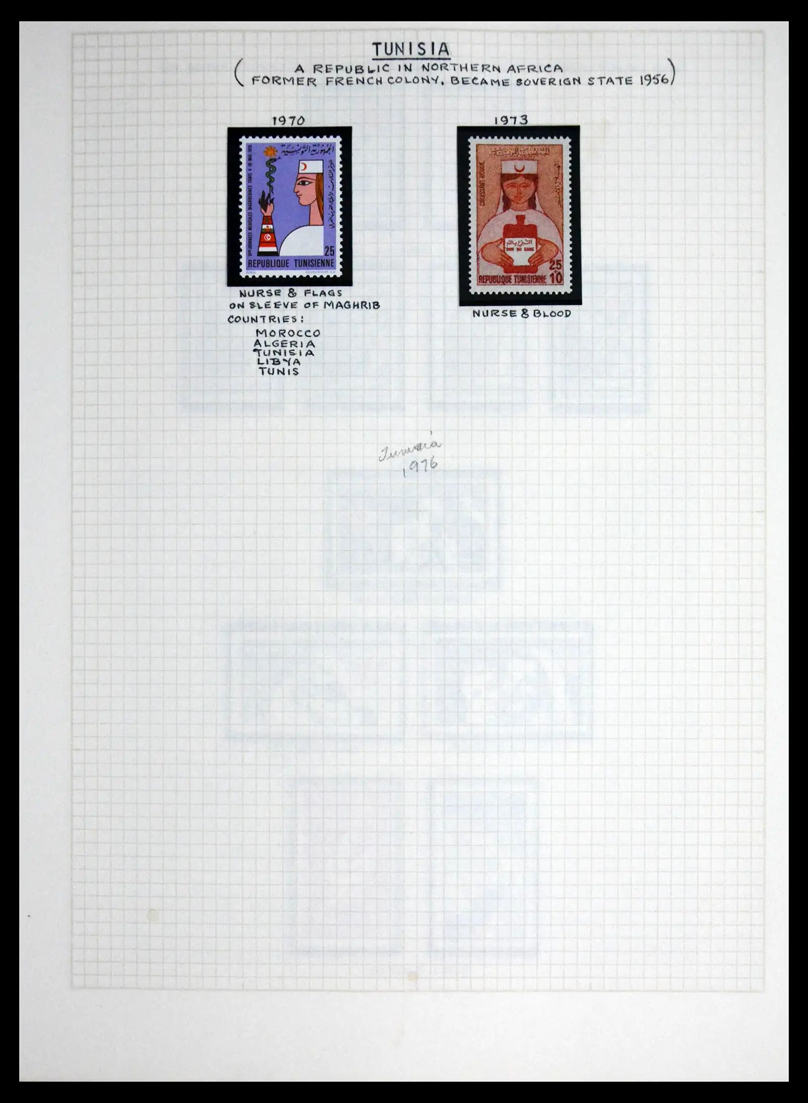 41856 0090 - Postzegelverzameling 41856 Motief Rode Kruis 1897-1974.