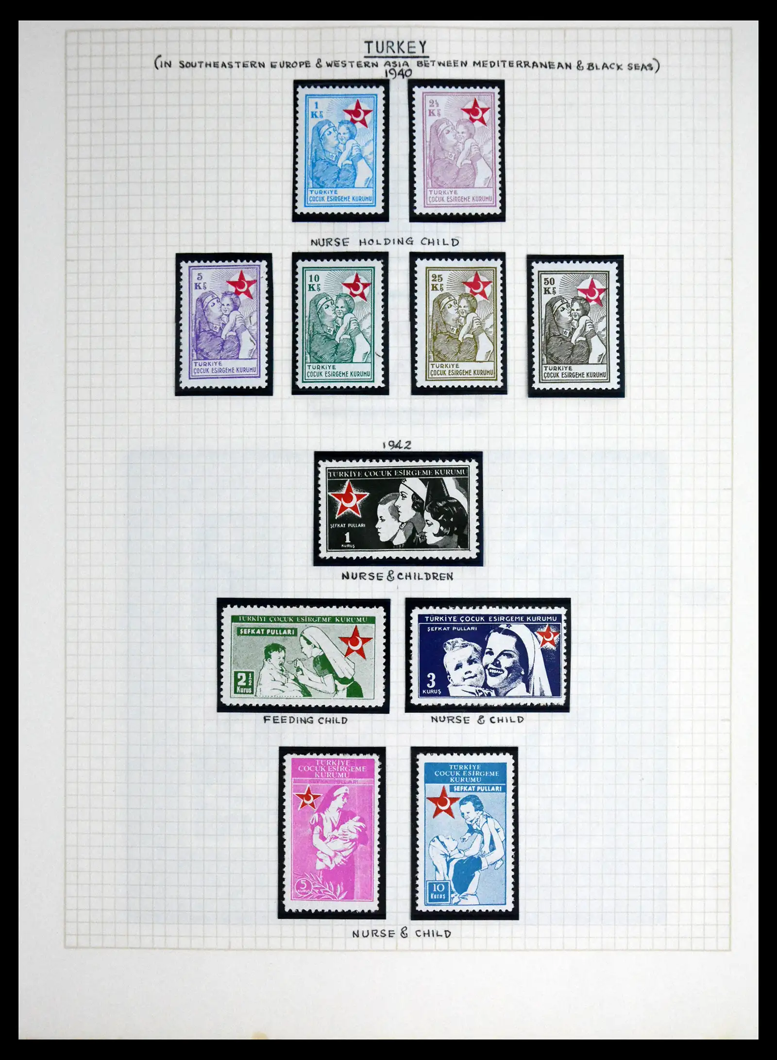 41856 0091 - Postzegelverzameling 41856 Motief Rode Kruis 1897-1974.