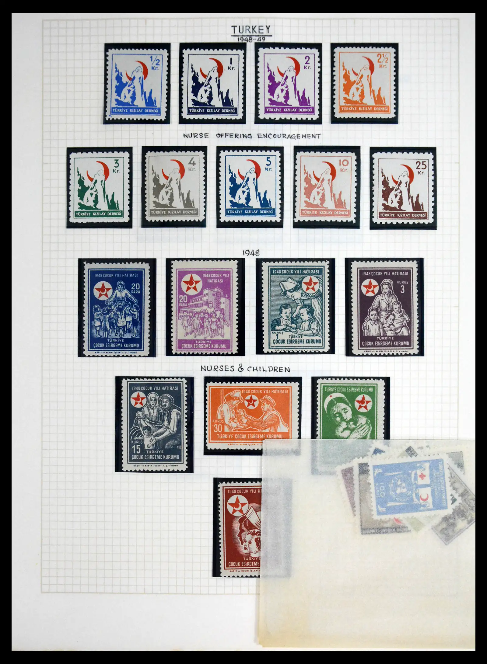 41856 0095 - Postzegelverzameling 41856 Motief Rode Kruis 1897-1974.