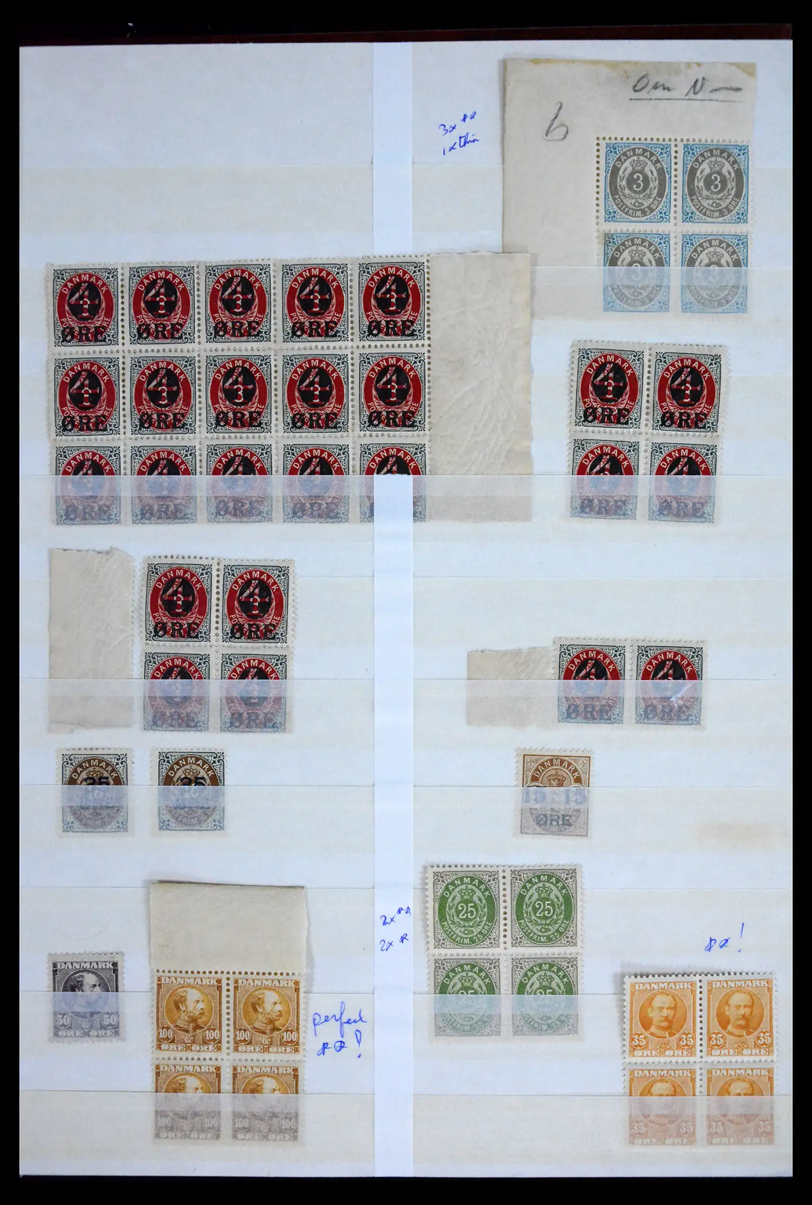 41862 0001 - Postzegelverzameling 41862 Denemarken betere uitgaven 1875-1935.