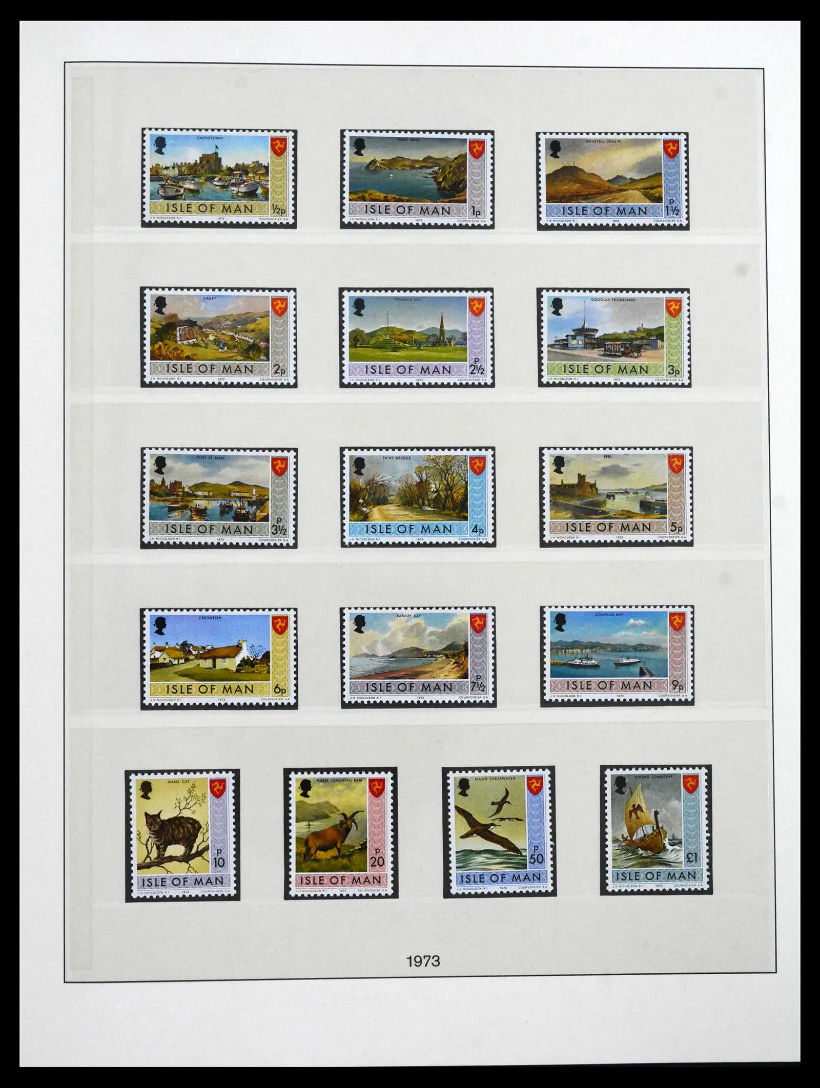 41864 0002 - Postzegelverzameling 41864 Isle of Man compleet 1973-2016.