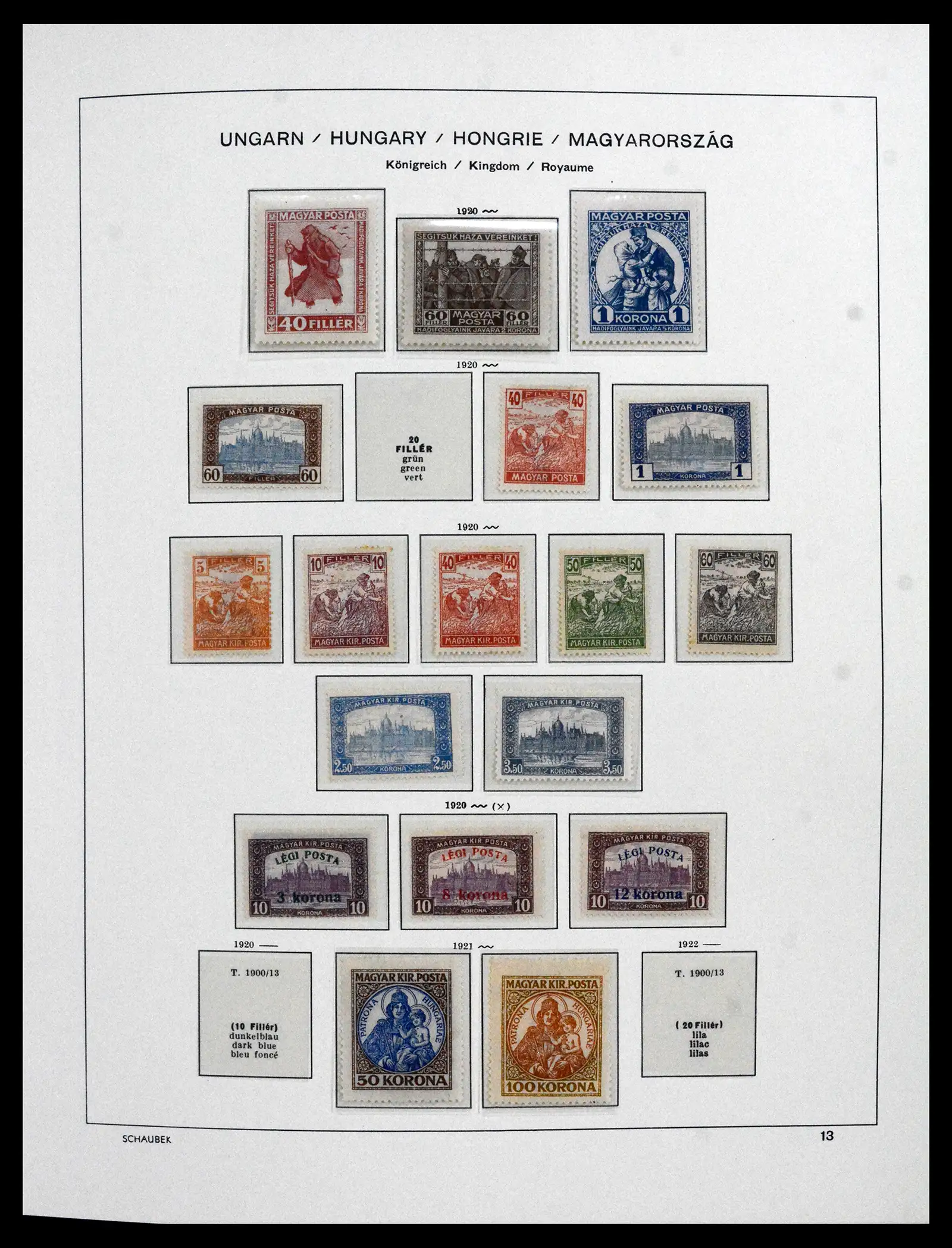 41865 0010 - Postzegelverzameling 41865 Hongarije 1913-2010.