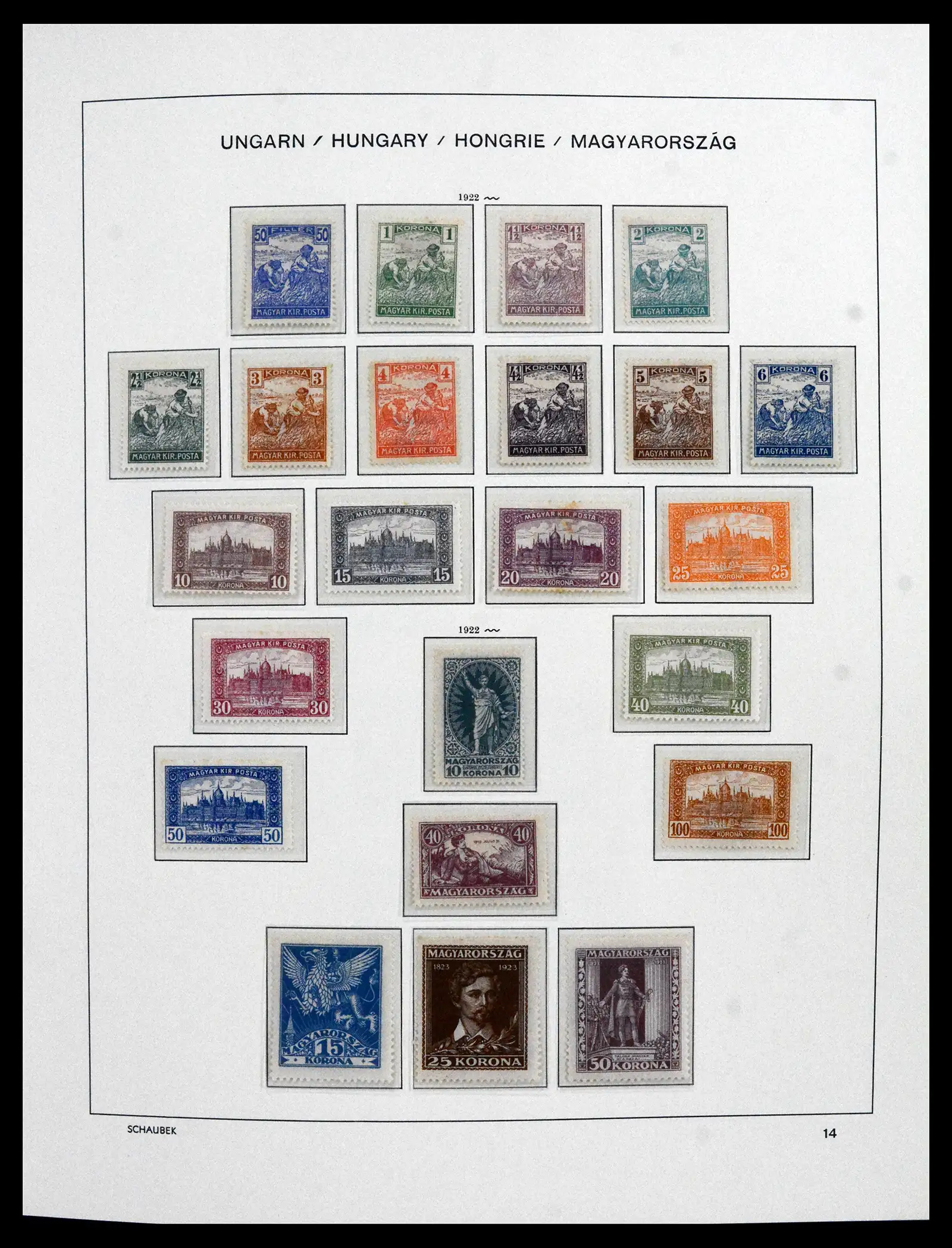 41865 0012 - Postzegelverzameling 41865 Hongarije 1913-2010.