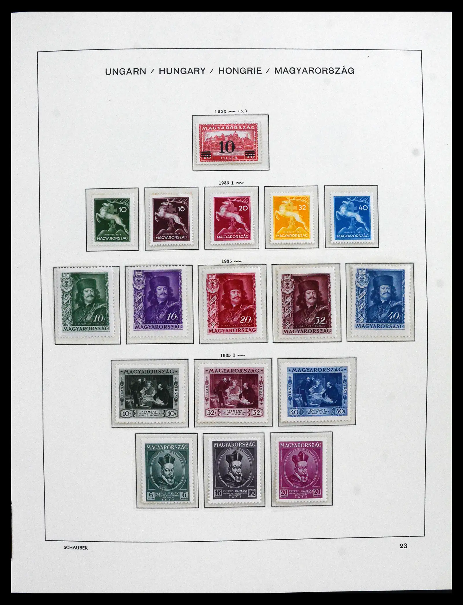 41865 0023 - Postzegelverzameling 41865 Hongarije 1913-2010.