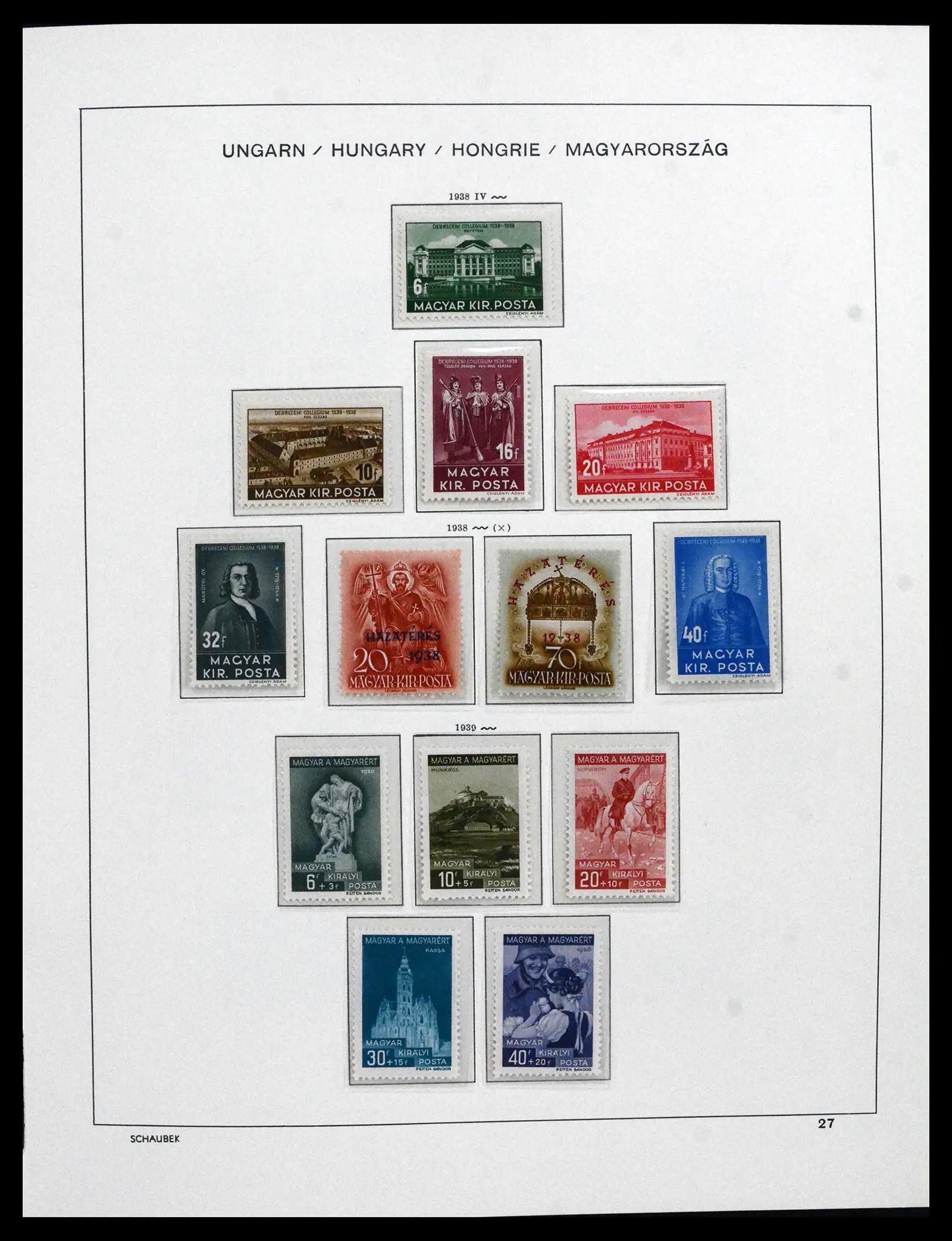 41865 0027 - Postzegelverzameling 41865 Hongarije 1913-2010.