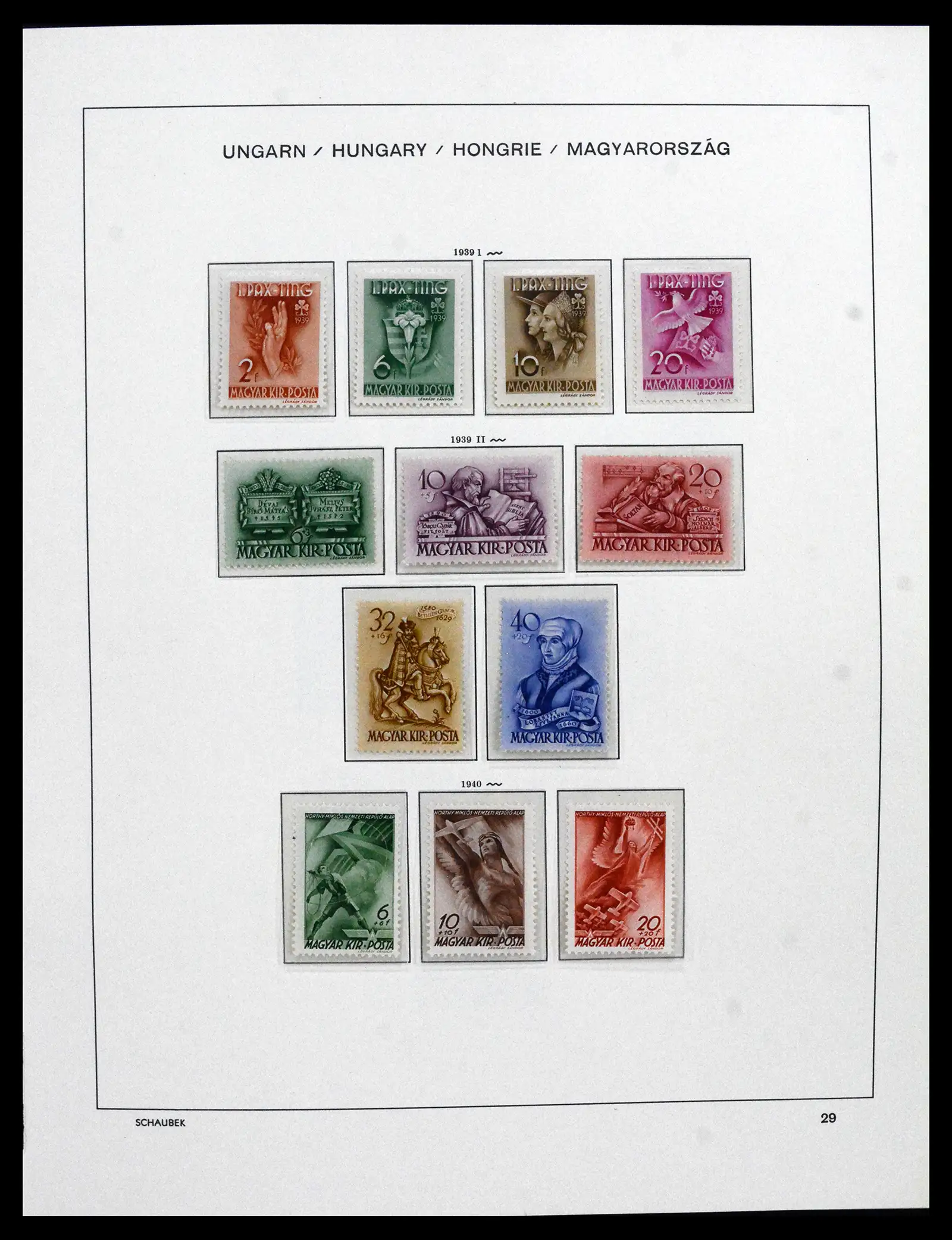 41865 0029 - Postzegelverzameling 41865 Hongarije 1913-2010.