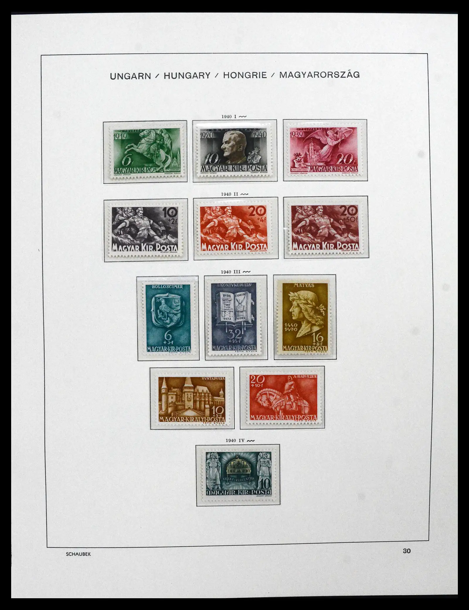 41865 0030 - Postzegelverzameling 41865 Hongarije 1913-2010.
