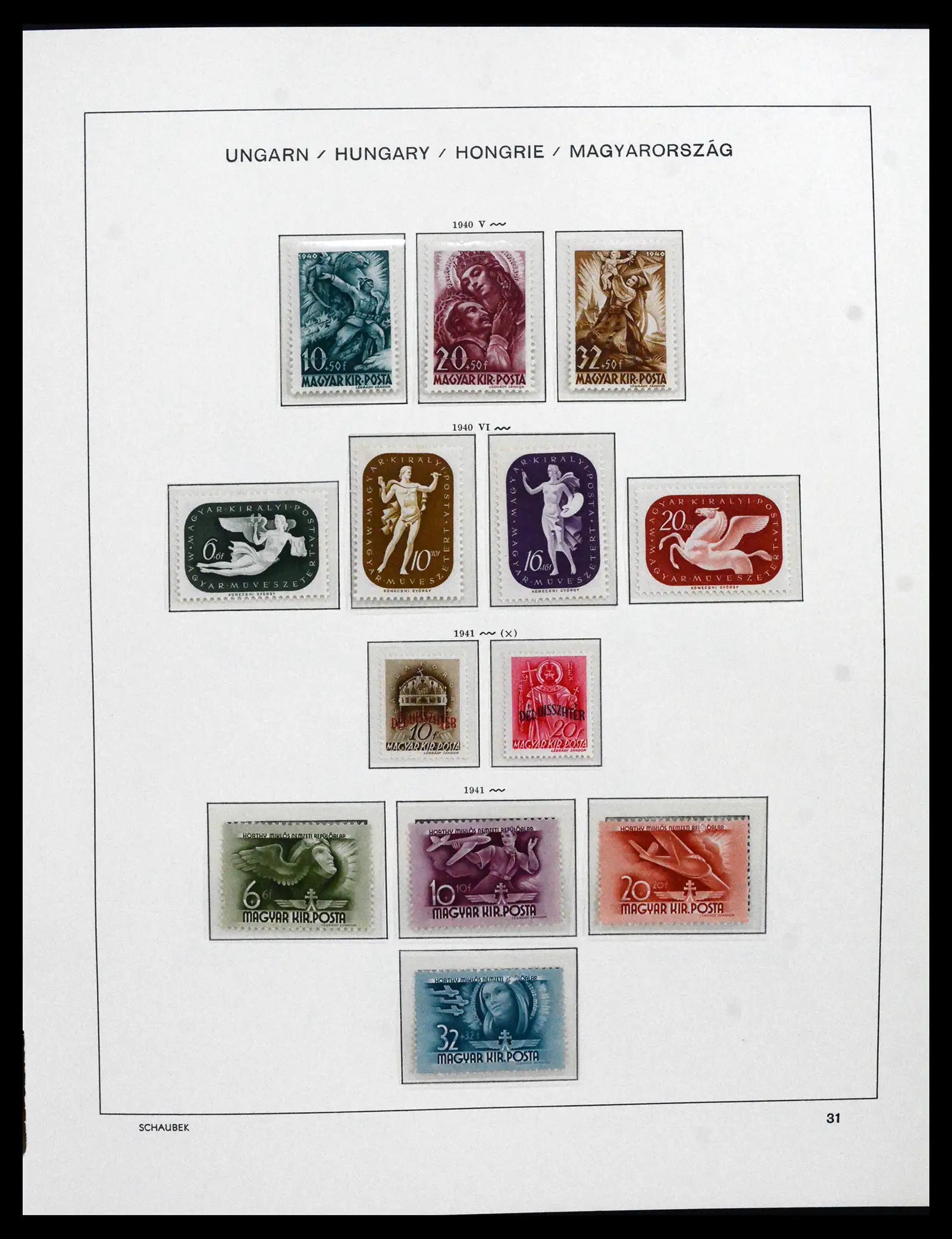 41865 0031 - Postzegelverzameling 41865 Hongarije 1913-2010.