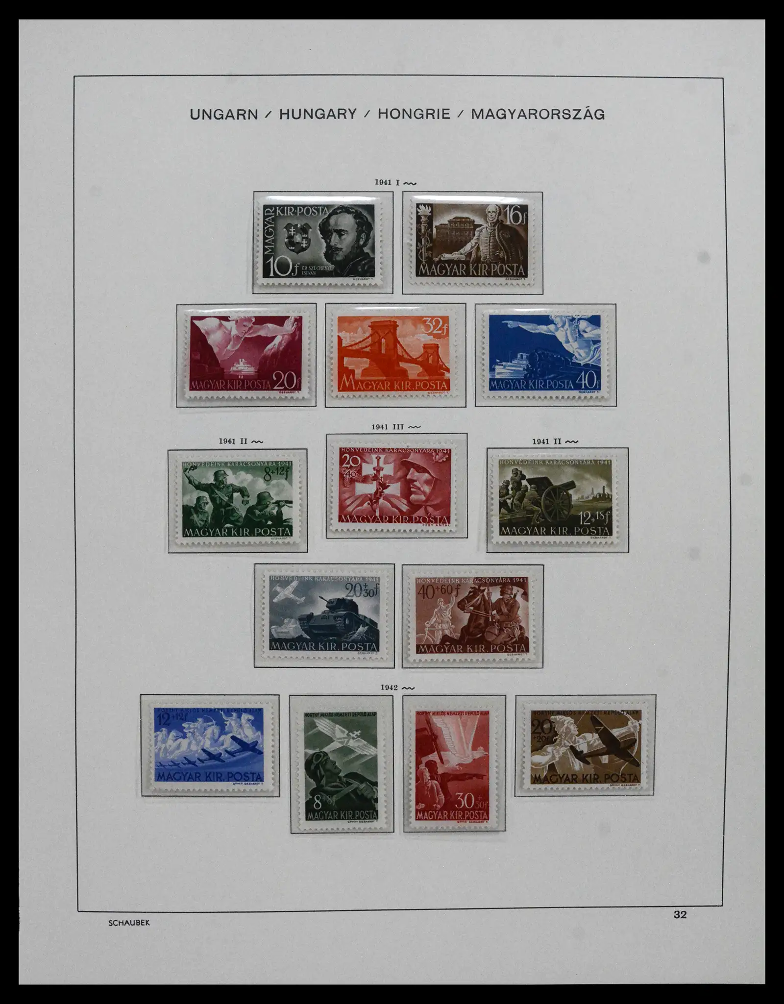 41865 0032 - Postzegelverzameling 41865 Hongarije 1913-2010.
