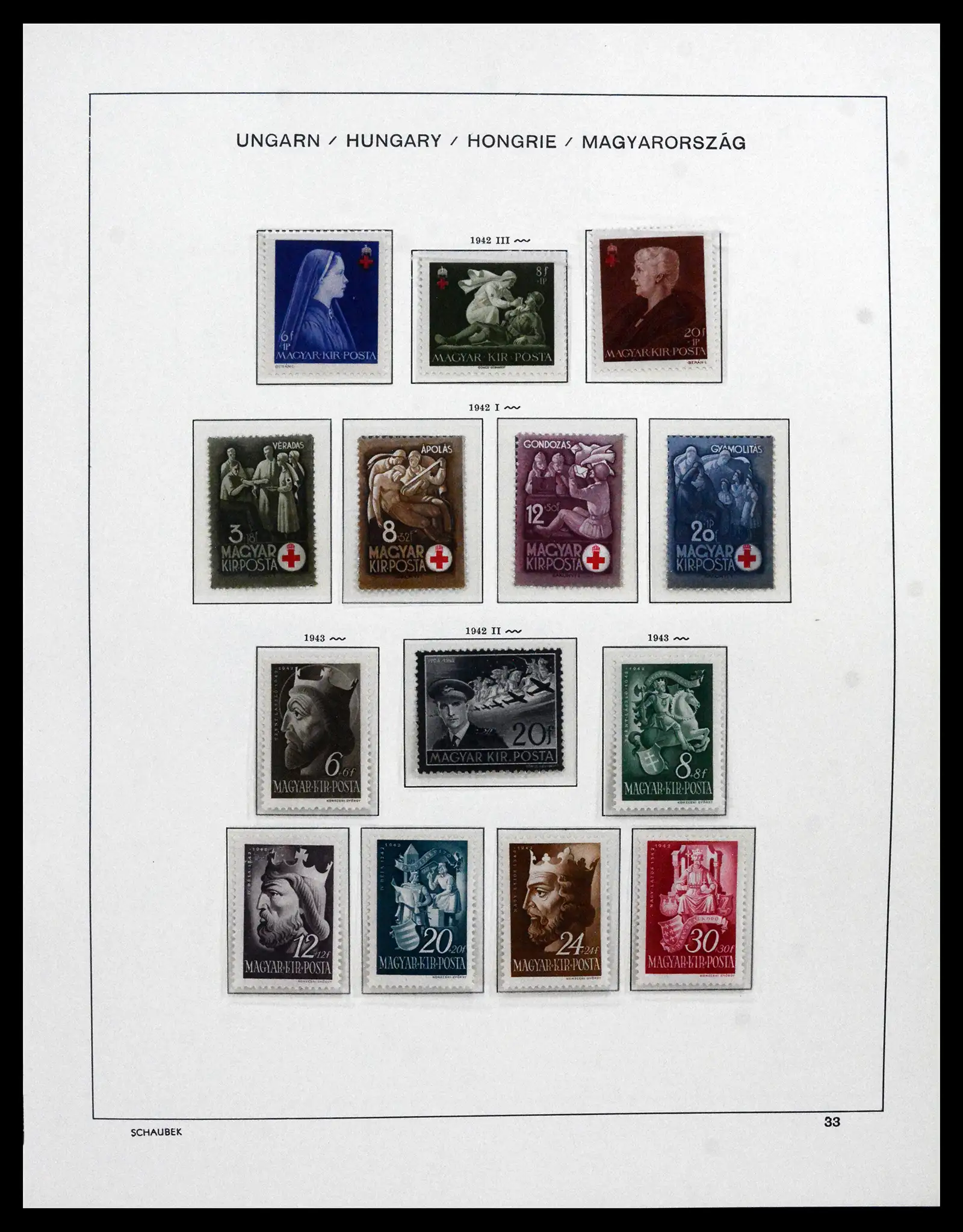 41865 0033 - Postzegelverzameling 41865 Hongarije 1913-2010.