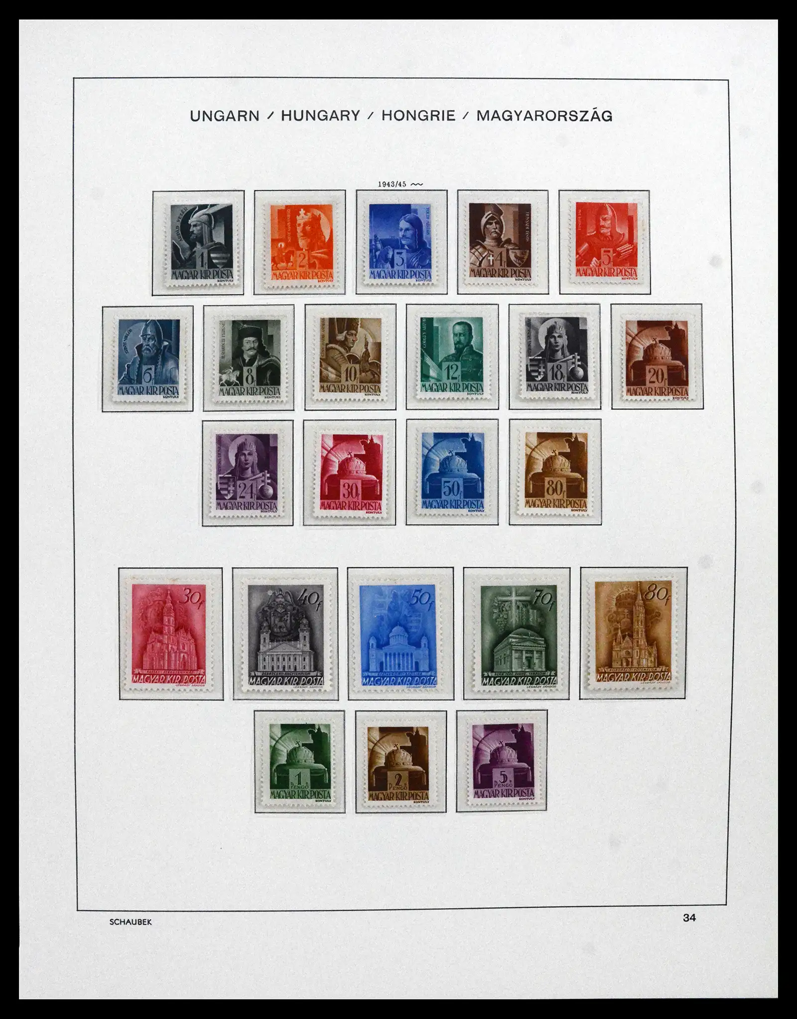 41865 0035 - Postzegelverzameling 41865 Hongarije 1913-2010.