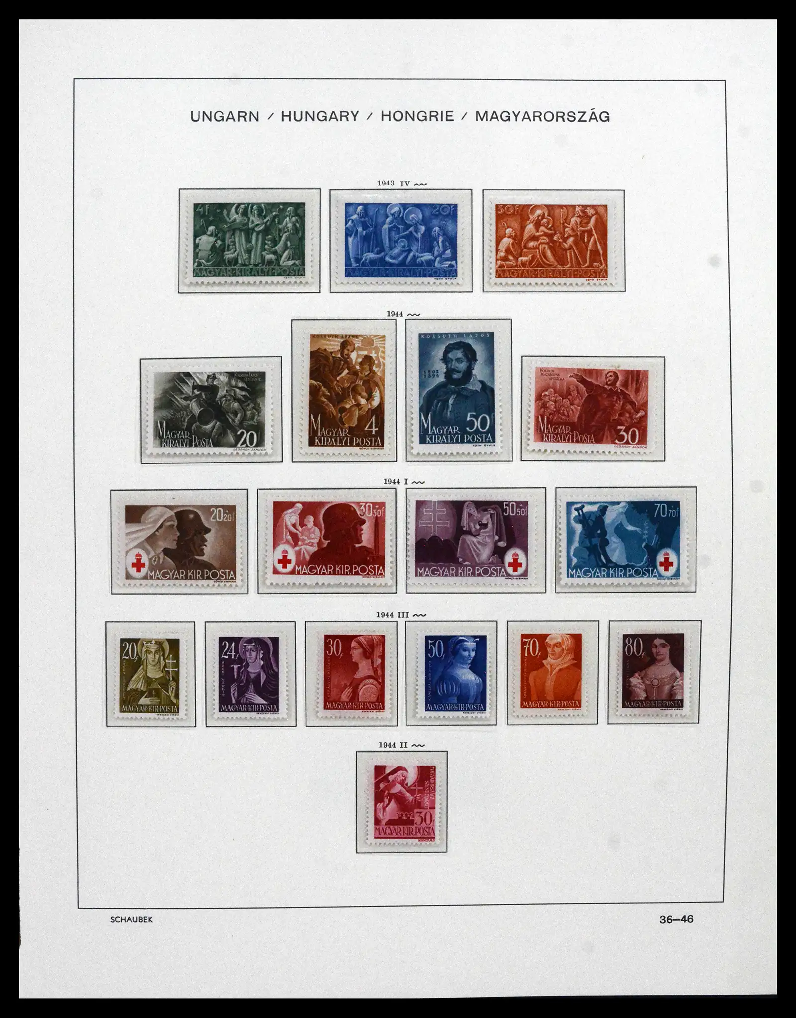 41865 0037 - Postzegelverzameling 41865 Hongarije 1913-2010.