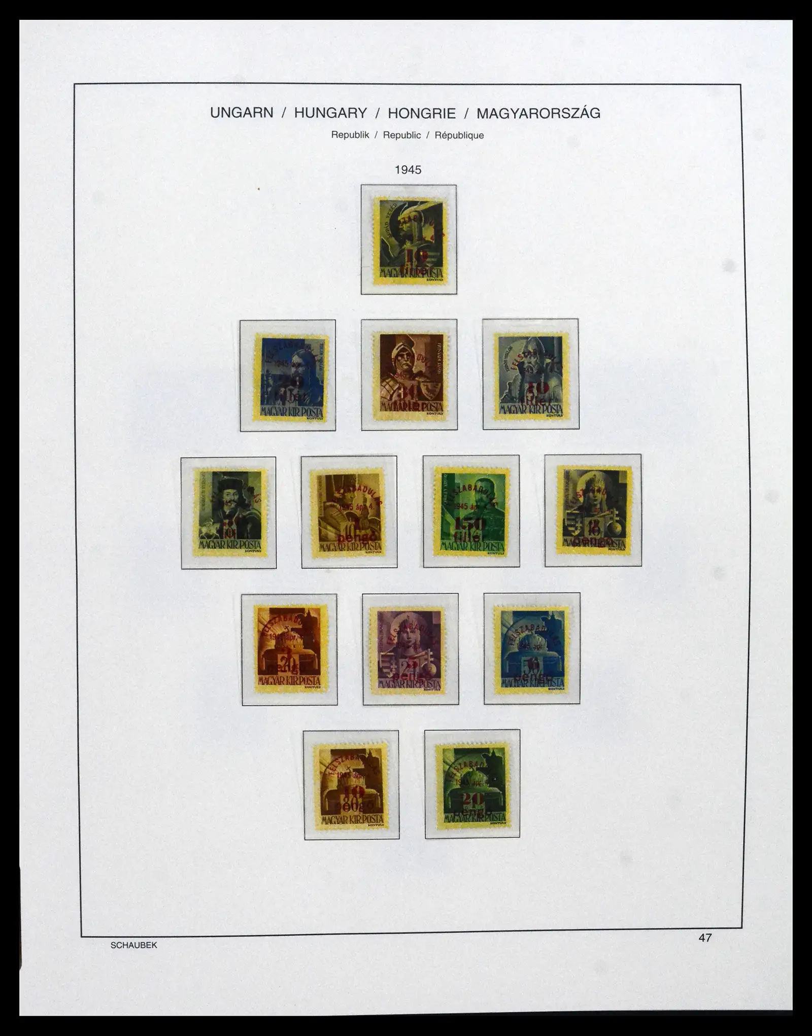 41865 0038 - Postzegelverzameling 41865 Hongarije 1913-2010.