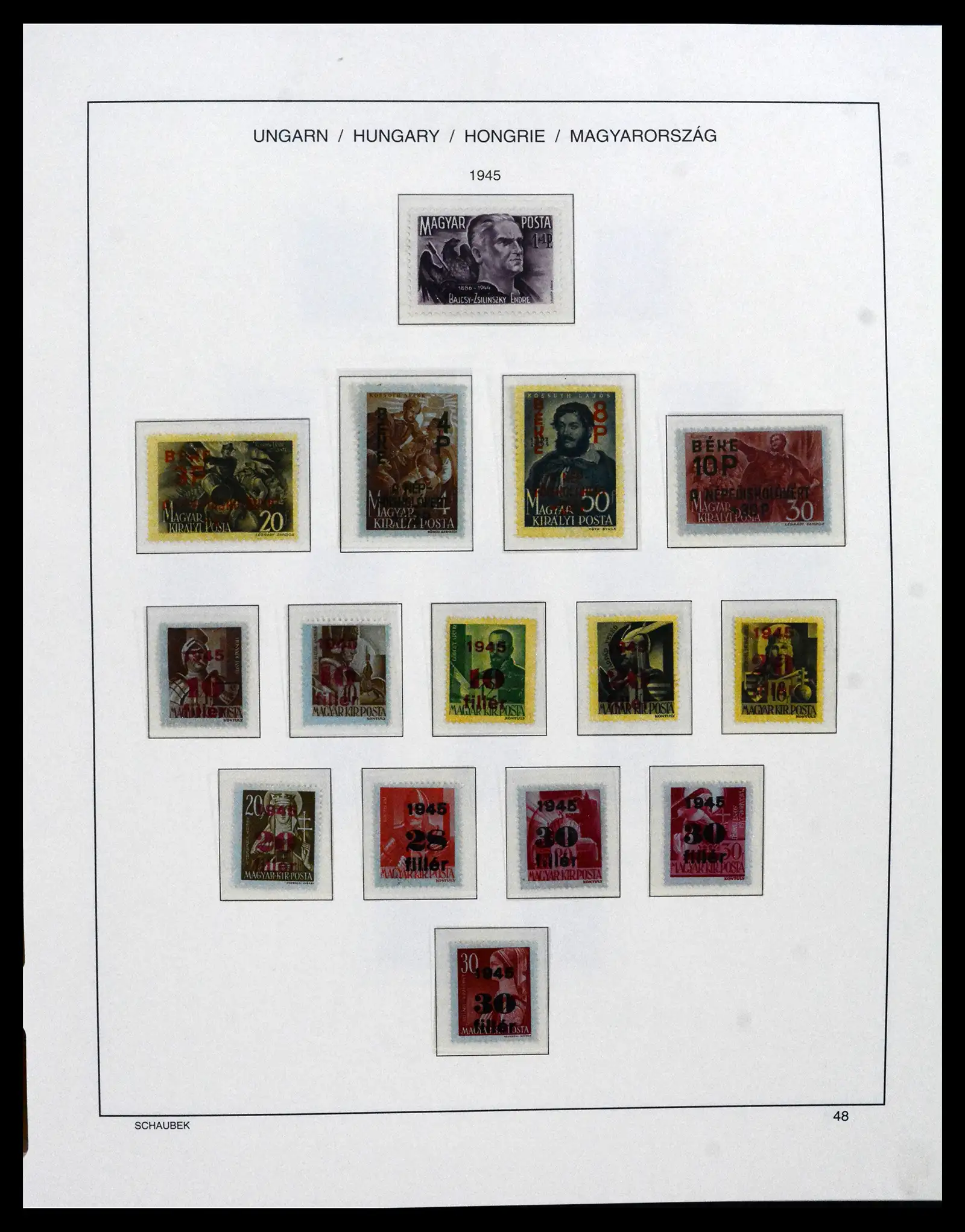 41865 0039 - Postzegelverzameling 41865 Hongarije 1913-2010.