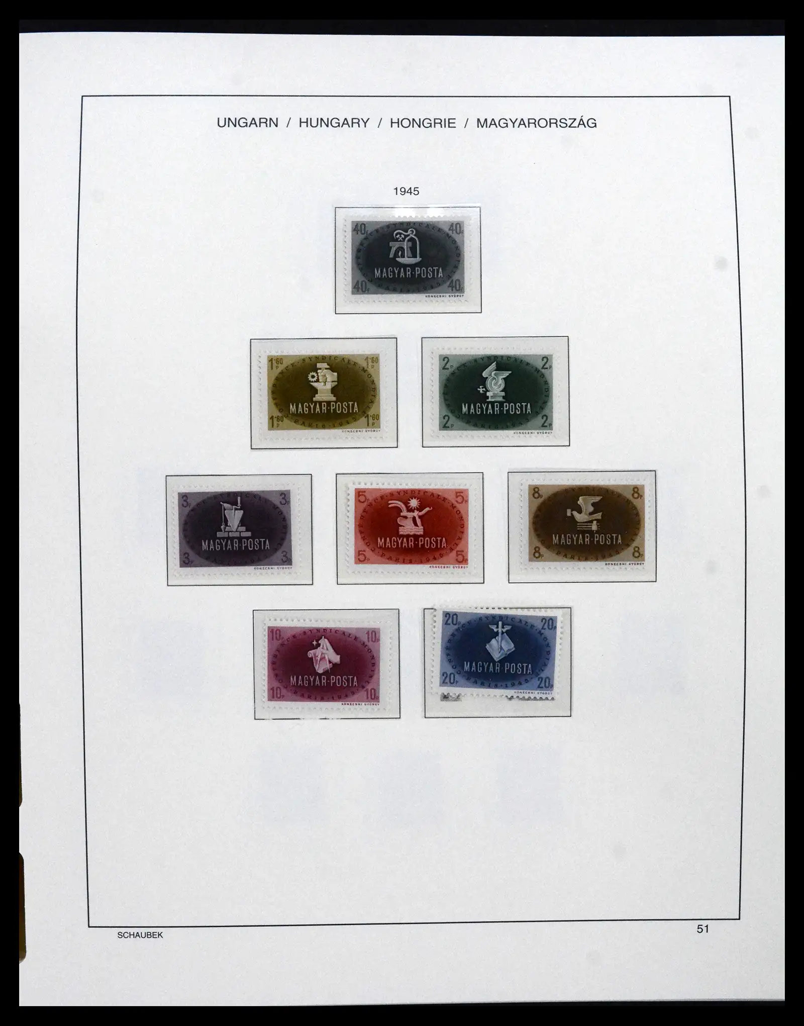 41865 0044 - Postzegelverzameling 41865 Hongarije 1913-2010.