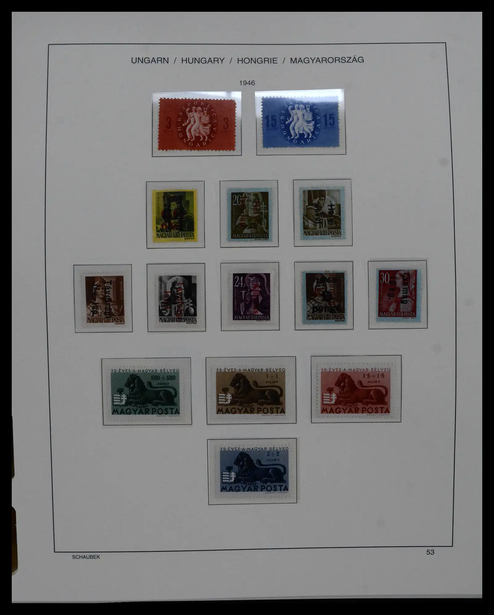 41865 0046 - Postzegelverzameling 41865 Hongarije 1913-2010.